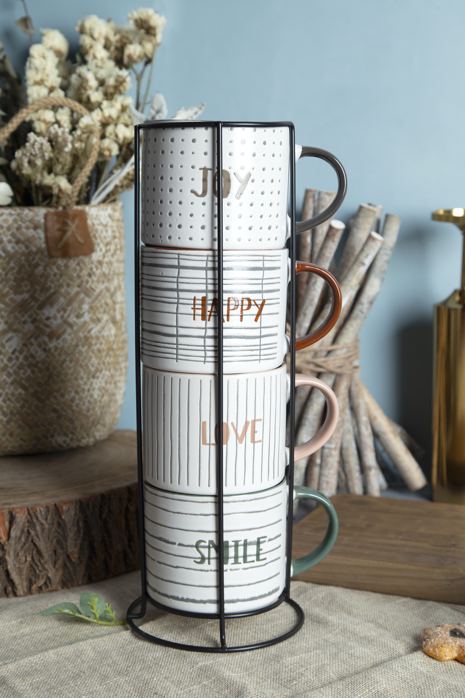 CHANGSHA HAPPY GO Ceramic Mugs with Positive Word Prints | happygodinnerware.com