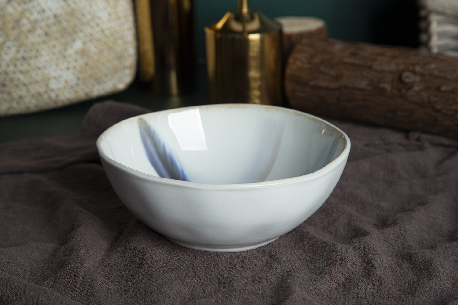 CHANGSHA HAPPY GO Handcrafted Irregular Reactive Glaze Stoneware Bowl |happygodinnerware.com