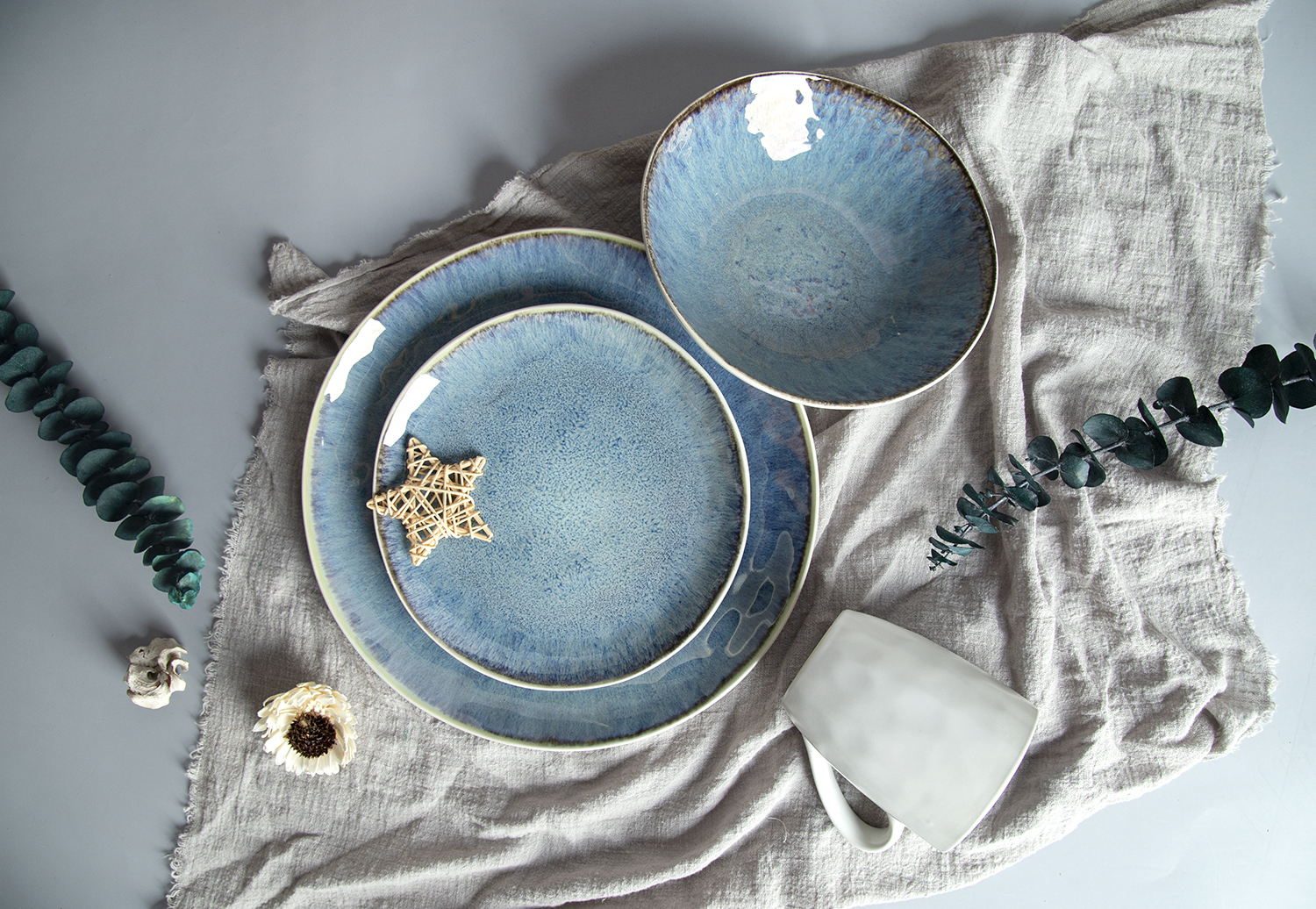 CHANGSHA HAPPY GO Sculptural Reactive Glaze Stoneware Dinner Set |happygodinnerware.com