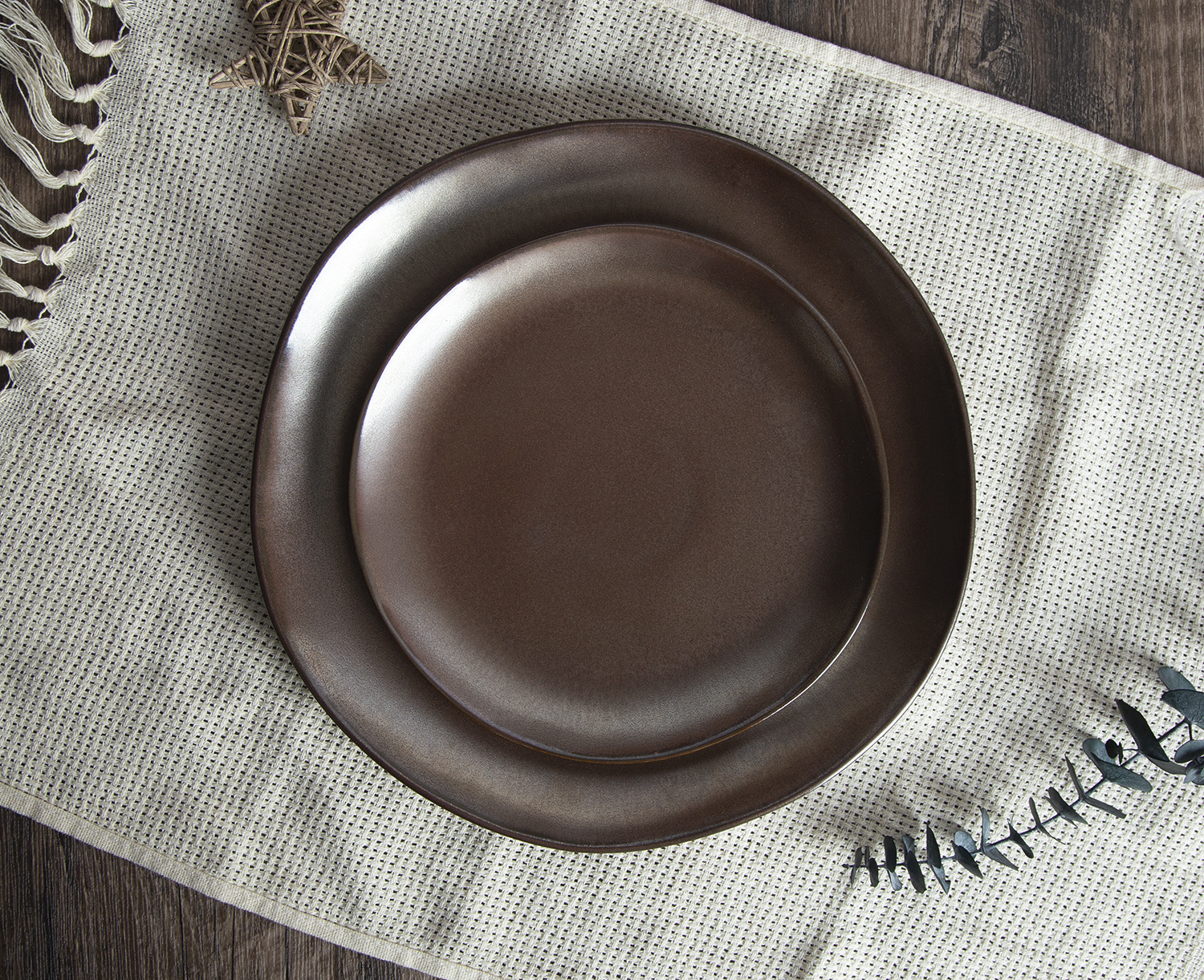 CHANGSHA HAPPY GO Rustic Brown Reactive Glaze Stoneware | happygodinnerware.com