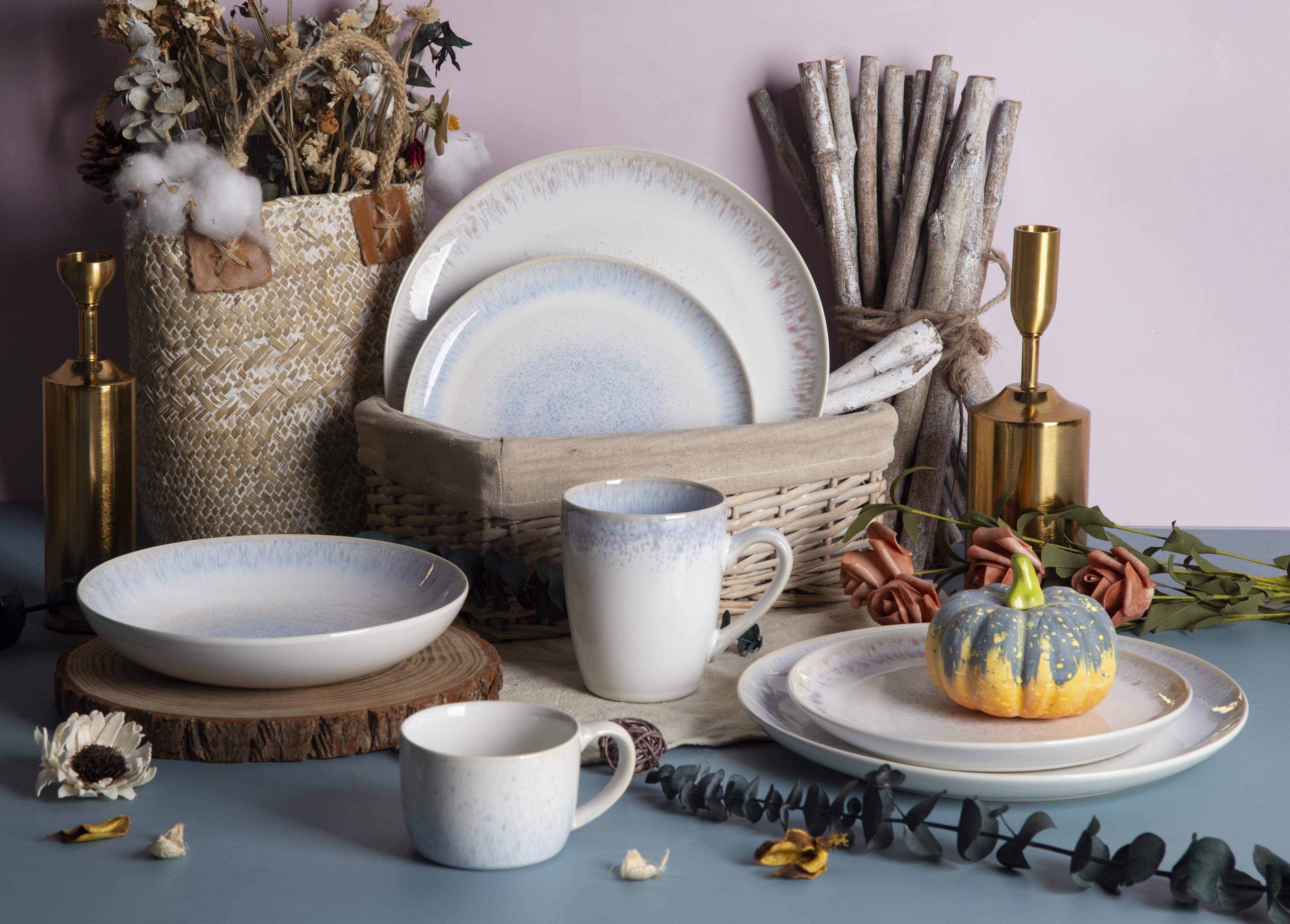 CHANGSHA HAPPY GO Cream Pastel Reactive Glaze Stoneware | happygodinnerware.com