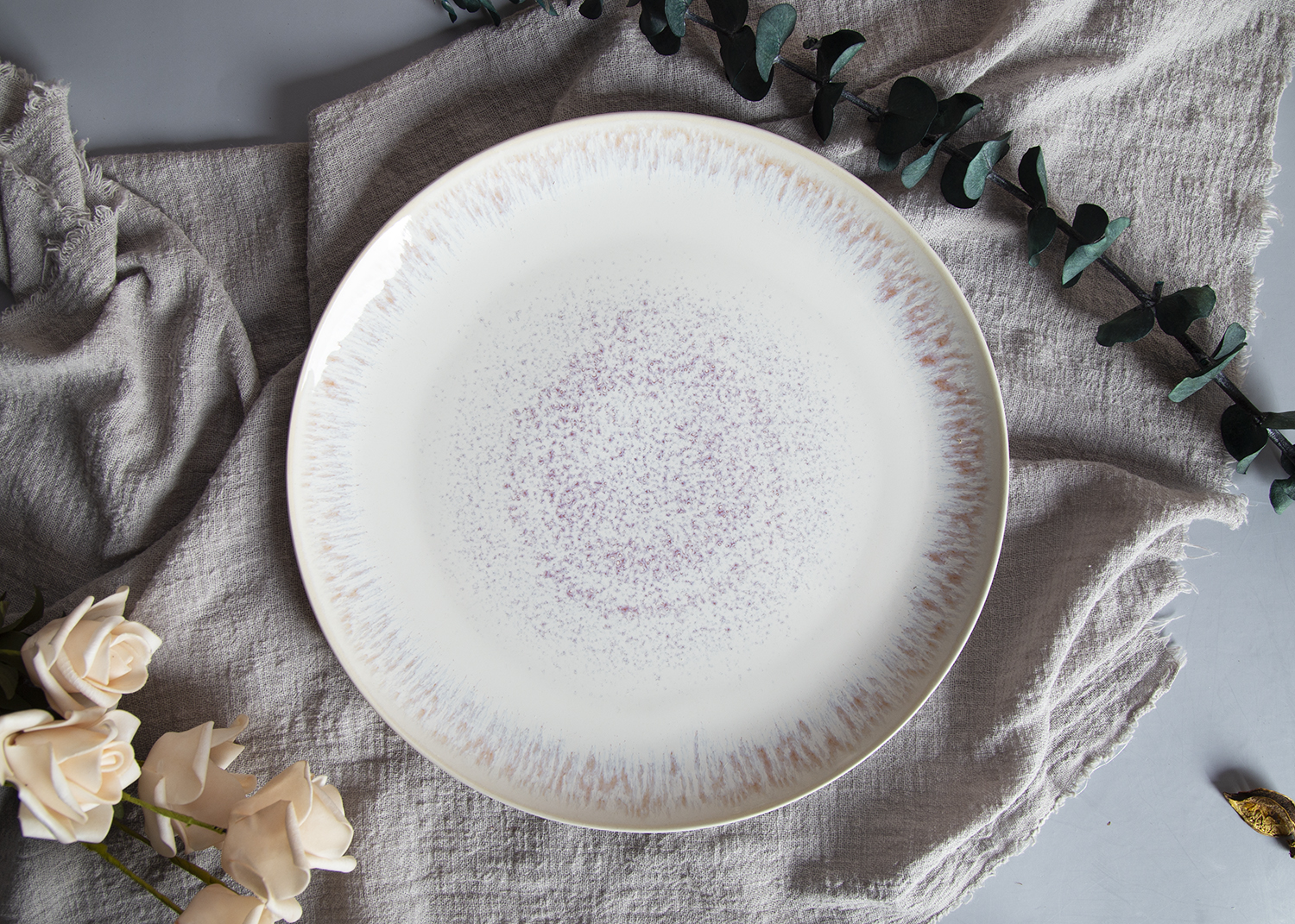 CHANGSHA HAPPY GO Cream Pastel Reactive Glaze Stoneware | happygodinnerware.com