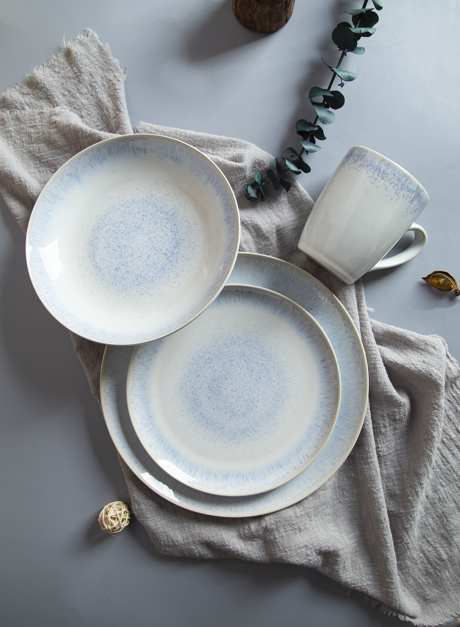 CHANGSHA HAPPY GO Cream Pastel Reactive Glaze Stoneware | happygodinnerware.com