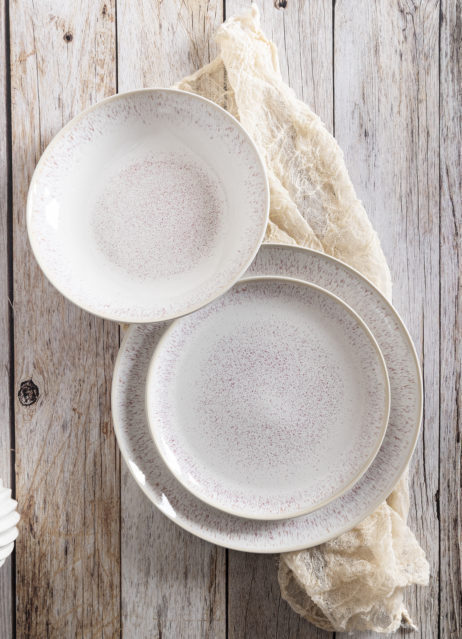 CHANGSHA HAPPY GO Cream Pastel Reactive Glaze Stoneware | happygodinnerware.com