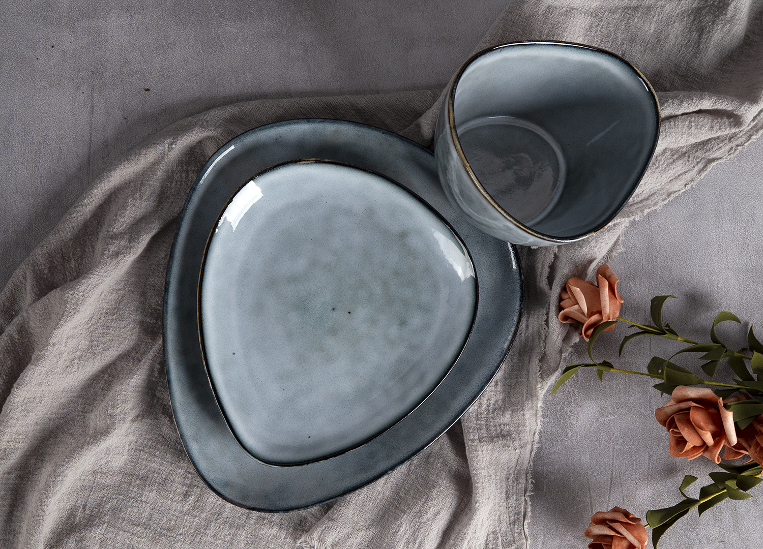 CHANGSHA HAPPY GO Irregular-Shaped Reactive Glaze Stoneware | happygodinnerware.com