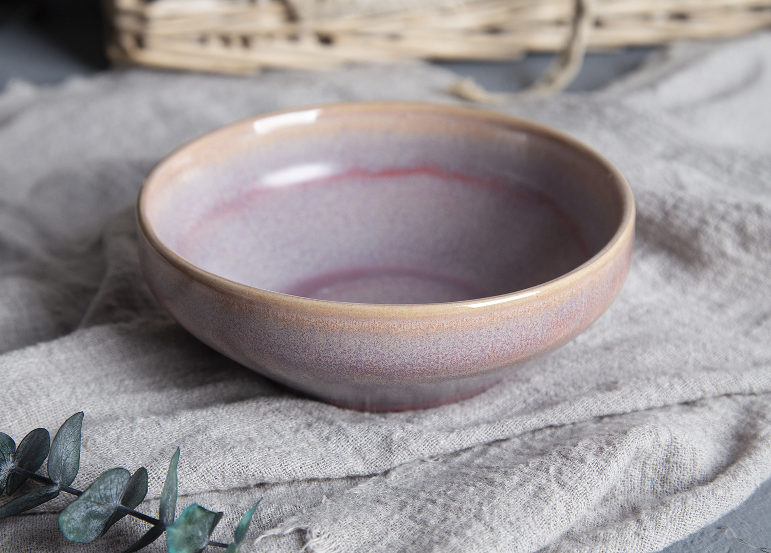 CHANGSHA HAPPY GO Reactive Glaze Stoneware with Elegant Pink Tone | happygodinnerware.com