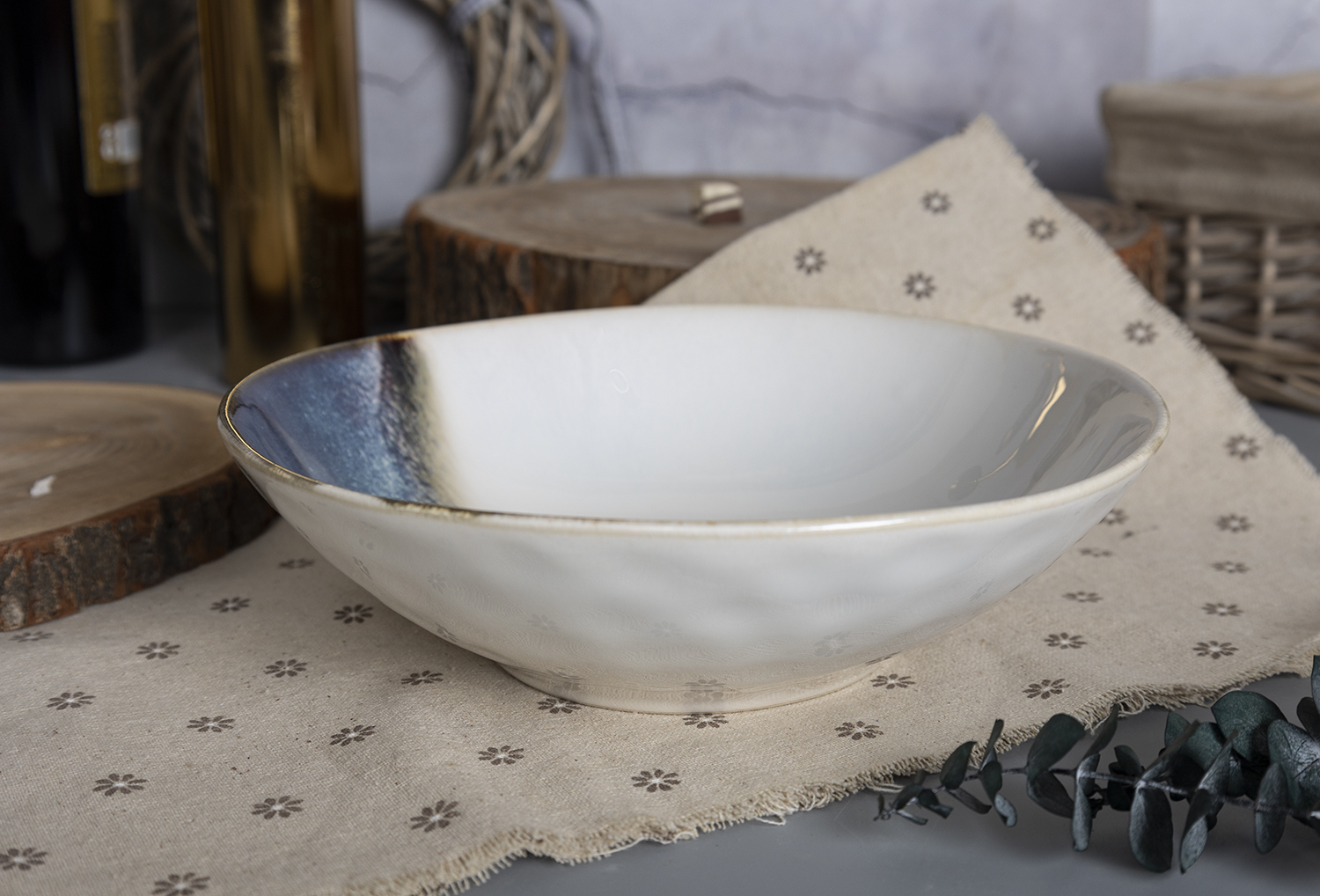 CHANGSHA HAPPY GO  Elegant Reactive Glaze Crackle Stoneware Dinnerware Set in Mystical Purple  |happygodinnerware.com