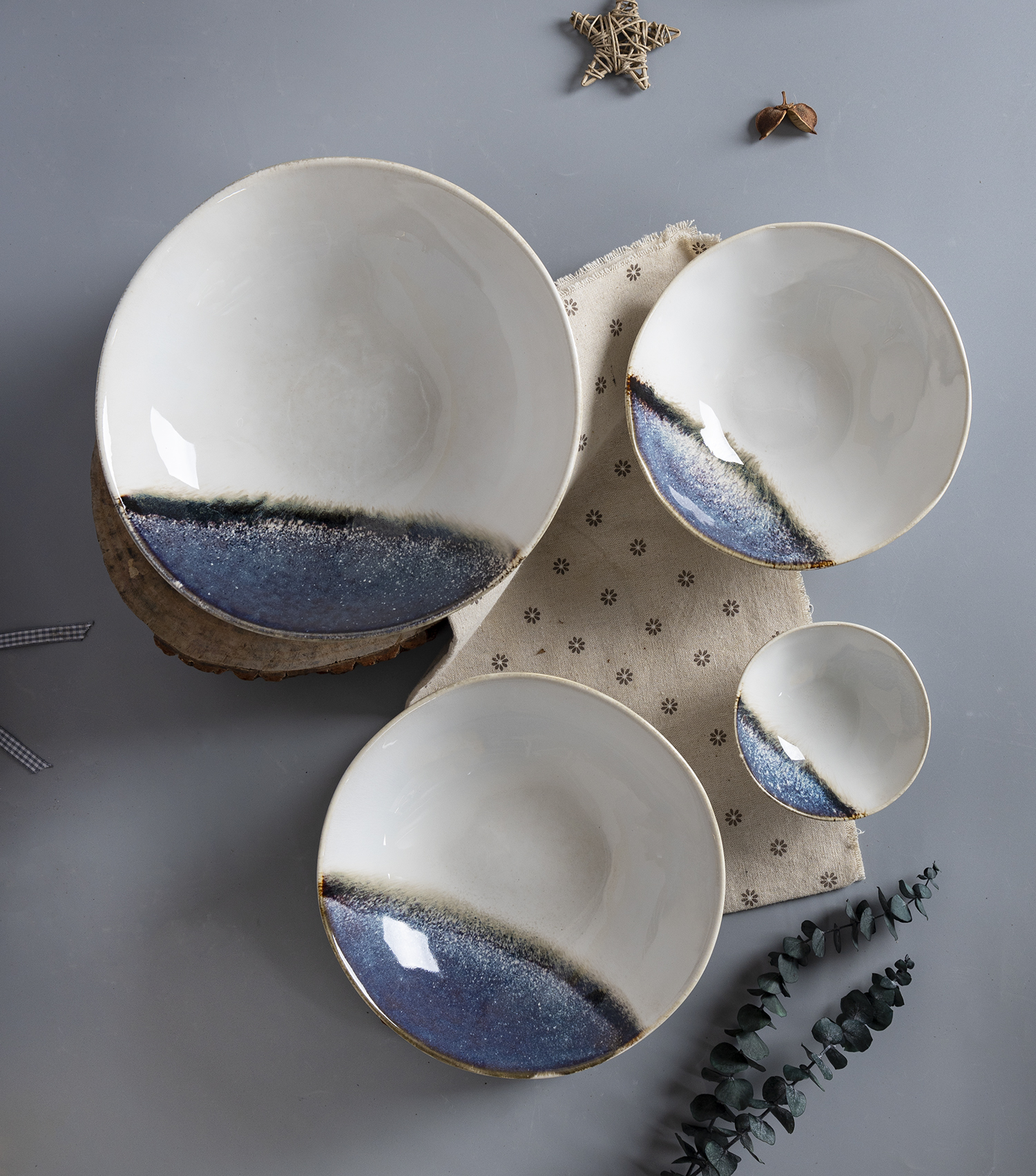 CHANGSHA HAPPY GO  Elegant Reactive Glaze Crackle Stoneware Dinnerware Set in Mystical Purple  |happygodinnerware.com