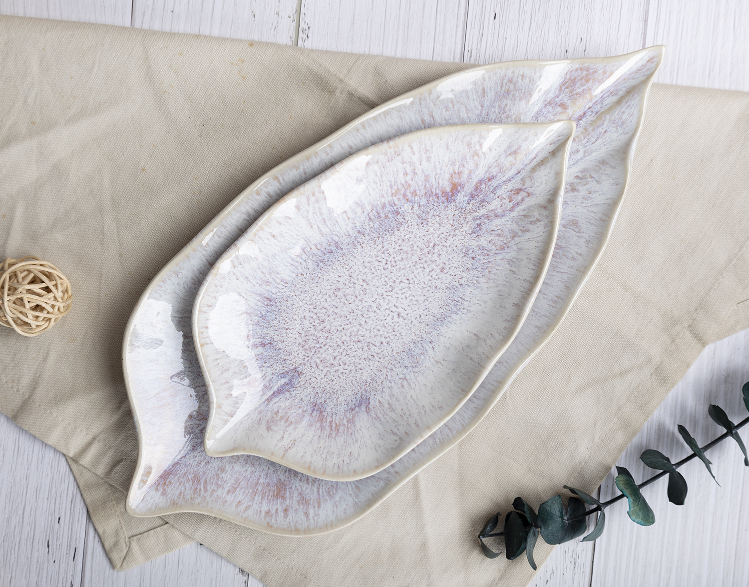 CHANGSHA HAPPY GO  Pastel Rose Reactive Crackle Glaze Ceramic Set with Artistic Pink Splatter Effect |Dopamine Series Ceramics  |happygodinnerware.com