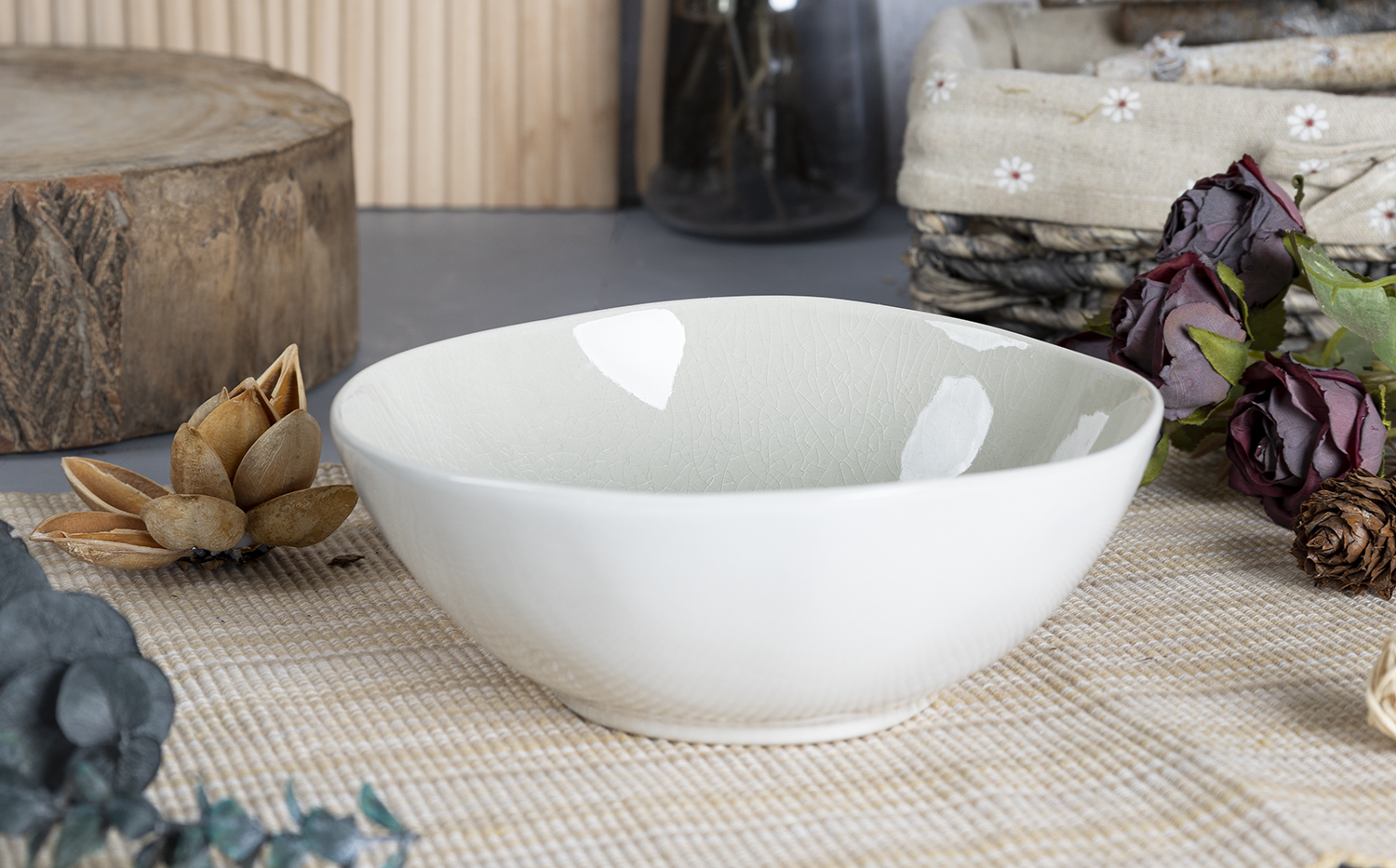 ​CHANGSHA HAPPY GO  Dual-Tone Stoneware Tableware Set with Gradient Yellow and Gray Reactive Glaze for Elegant Dining Occasions  |happygodinnerware.com