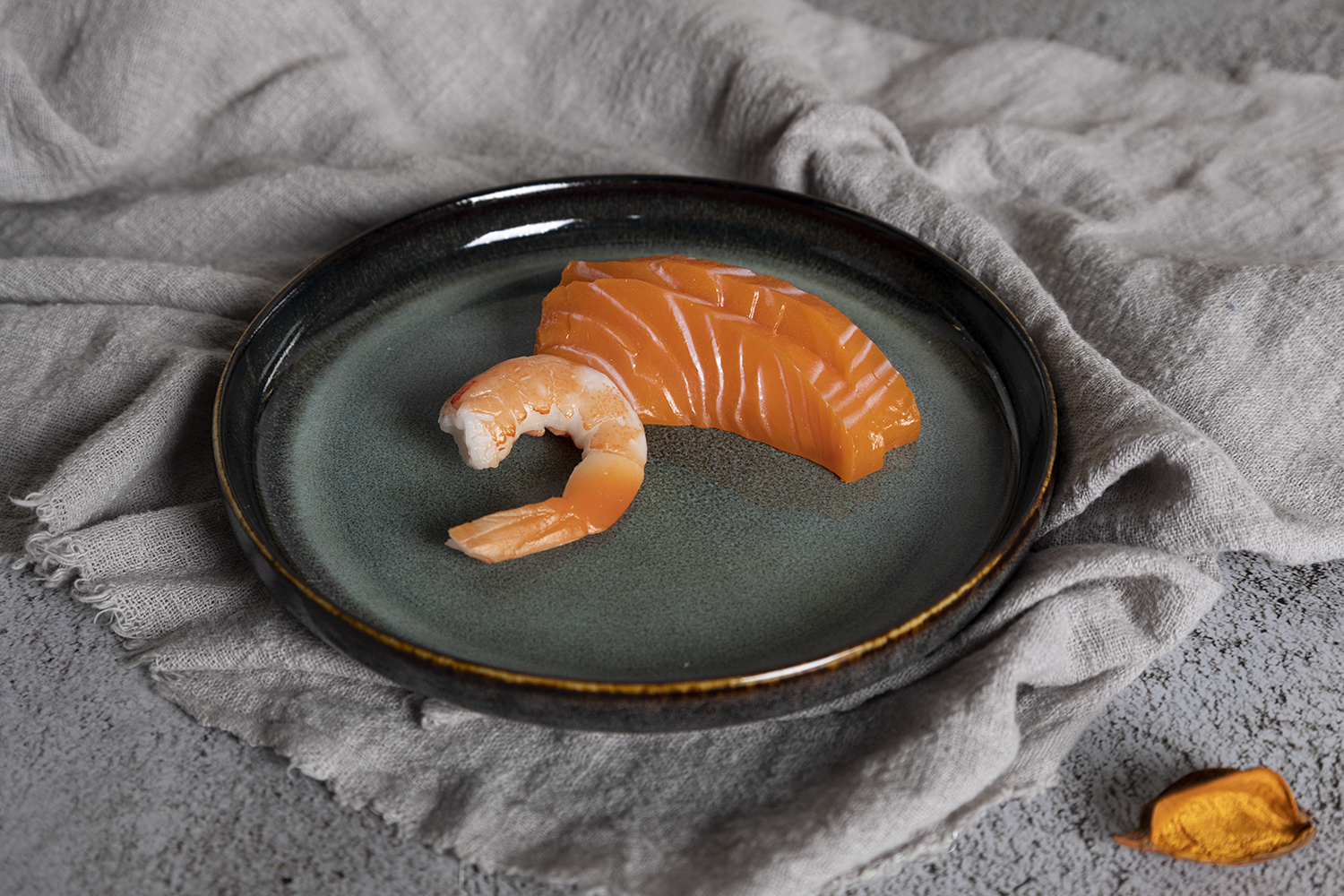 ​CHANGSHA HAPPY GO  Elegant Reactive Glaze Stoneware Tableware Set in Smoky Teal Gradient with Matte Rim |Dopamine Series Ceramics  |happygodinnerware.com