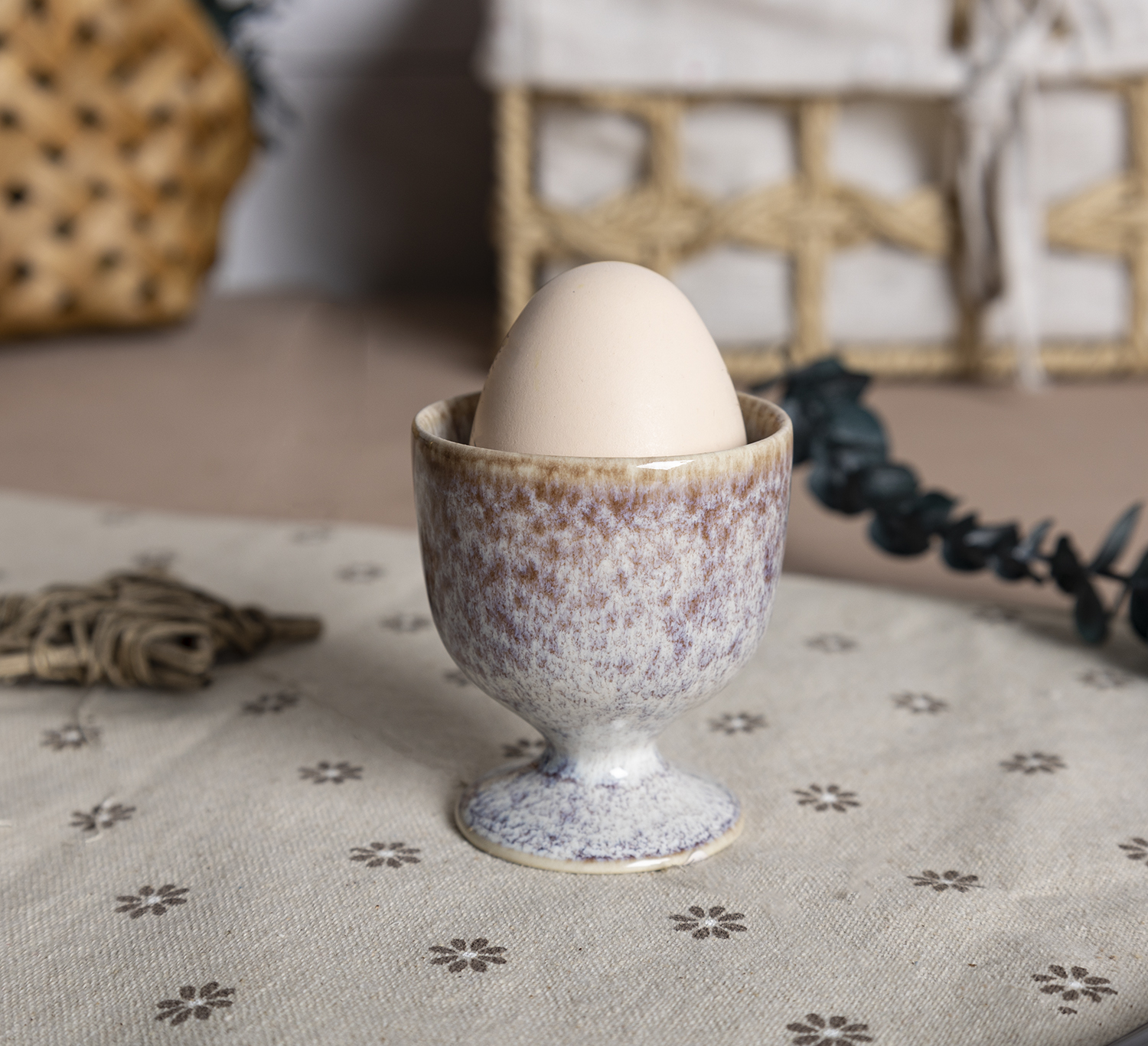 ​CHANGSHA HAPPY GO  Unique Reactive Glaze Stoneware Table Set with Lavender-Brown Floral Crystalline Texture |Dopamine Series Ceramics  |happygodinnerware.com
