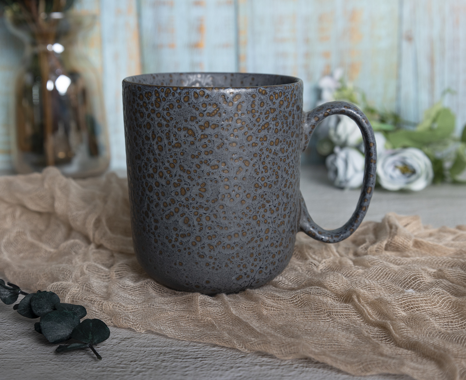 ​CHANGSHA HAPPY GO  Reactive Glaze Stoneware Collection in Charcoal Pebble Texture with Contemporary Look  |happygodinnerware.com