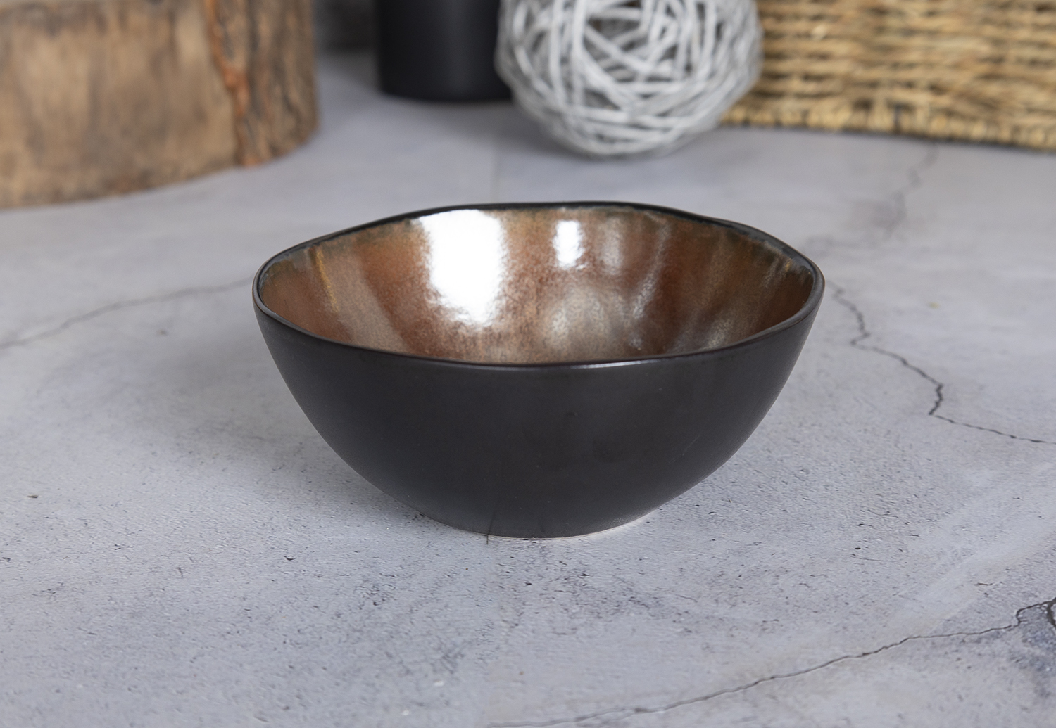 ​CHANGSHA HAPPY GO  Elegant Dark Bronze Metallic Reactive Glazed Stoneware Dinner and Coffee Set  |happygodinnerware.com