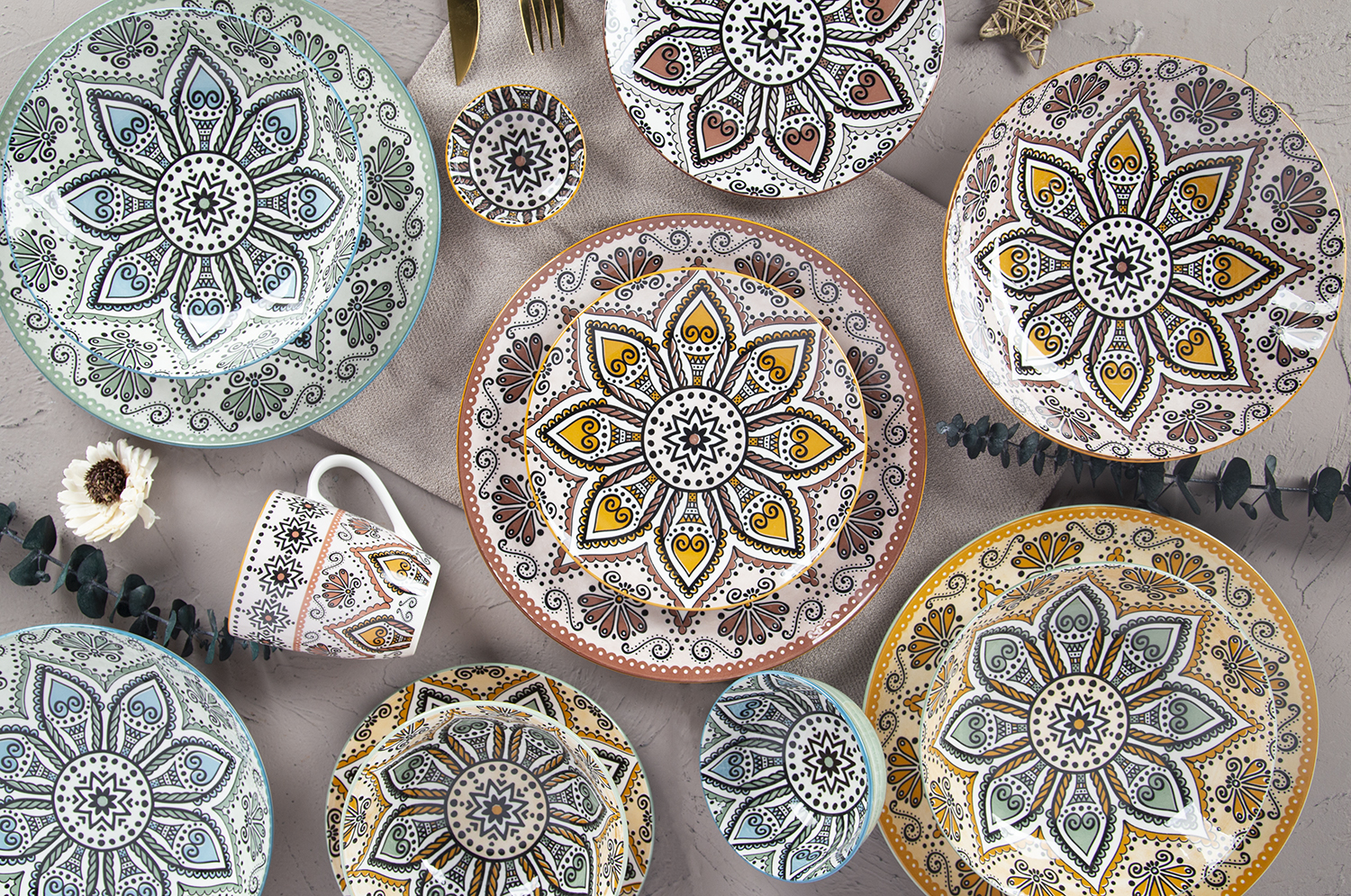 CHANGSHA HAPPY GO White Porcelain Printed Pattern Dinnerware Set |happygodinnerware.com