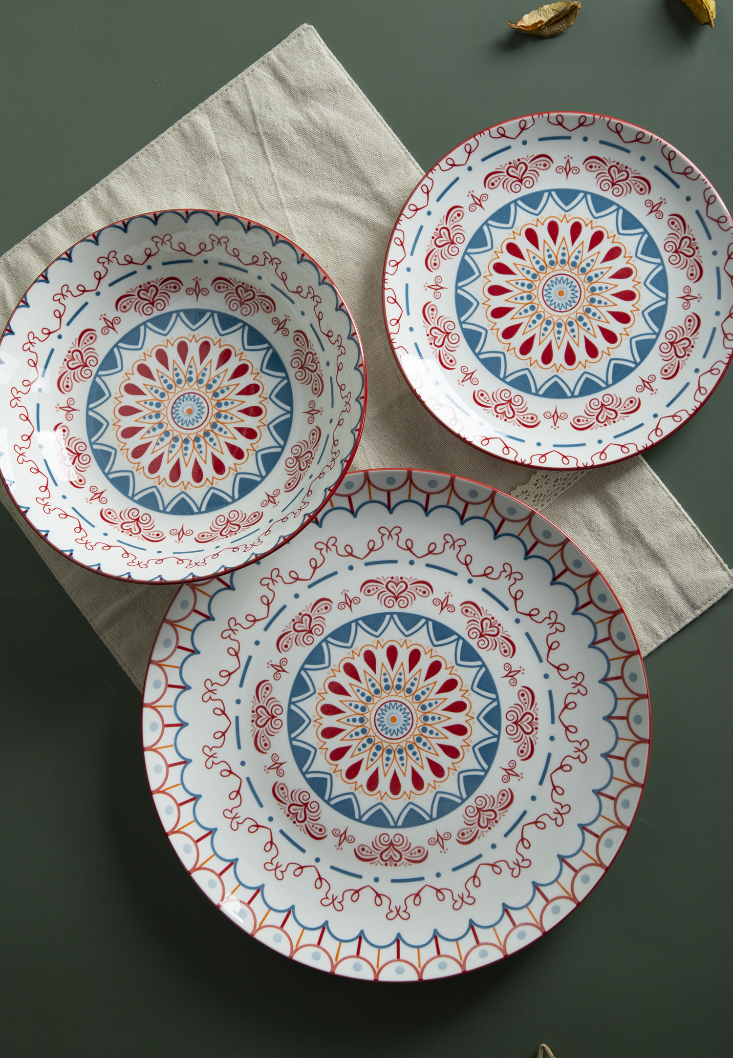 CHANGSHA HAPPY GO Nomad Lines – Printed White Porcelain Dinnerware Set | happygodinnerware.com