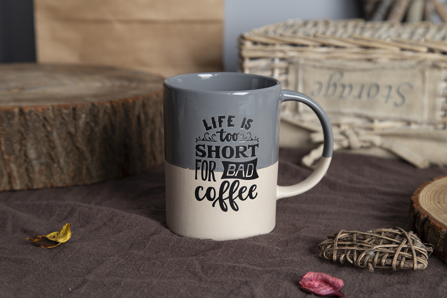 CHANGSHA HAPPY GO Stoneware Coffee Mugs with Fun Text Prints | happygodinnerware.com