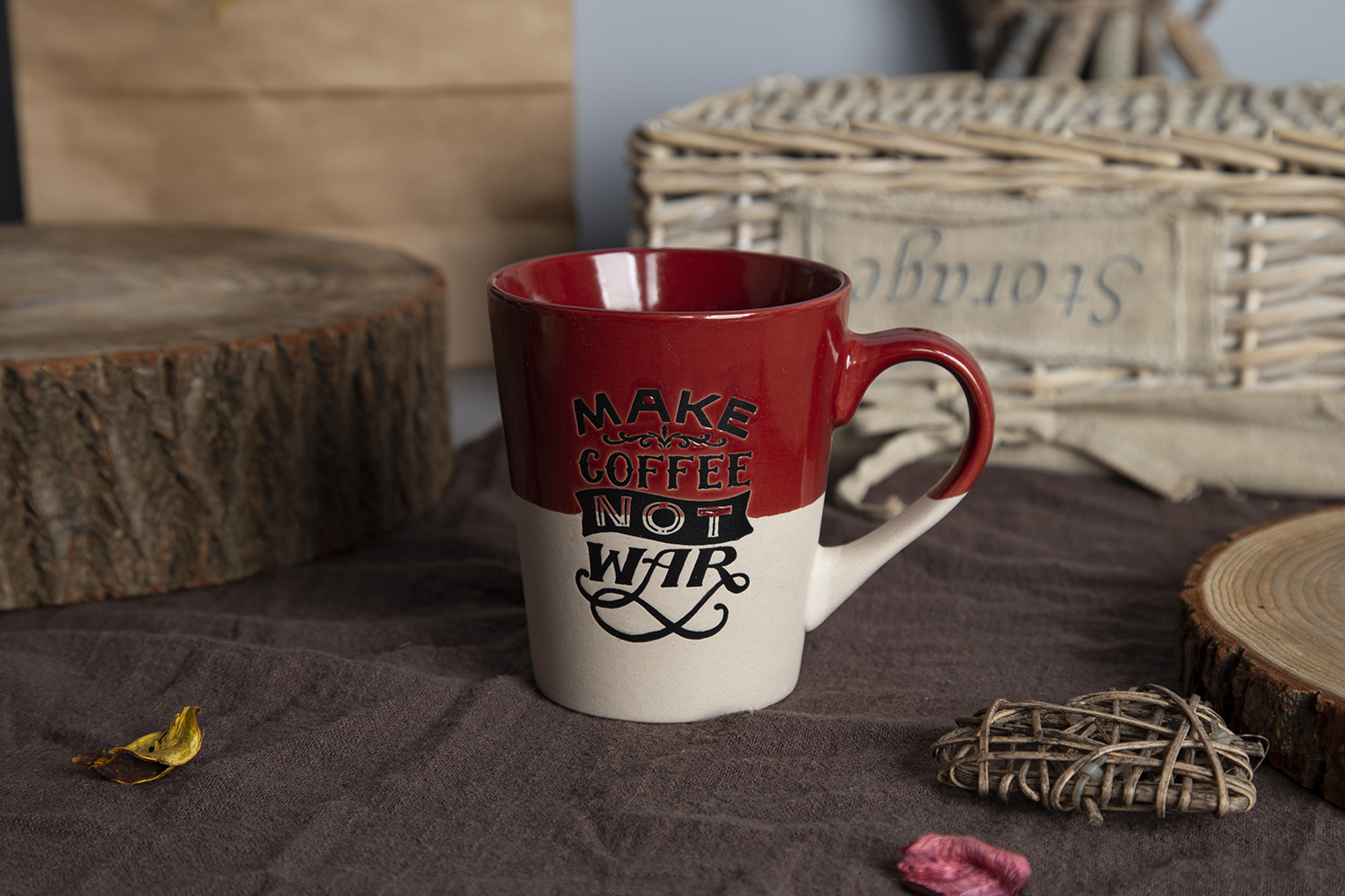 CHANGSHA HAPPY GO Stoneware Coffee Mugs with Fun Text Prints | happygodinnerware.com