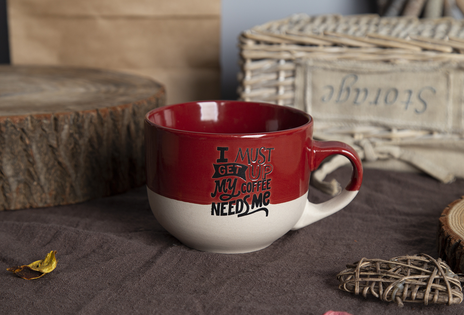 CHANGSHA HAPPY GO Stoneware Coffee Mugs with Fun Text Prints | happygodinnerware.com