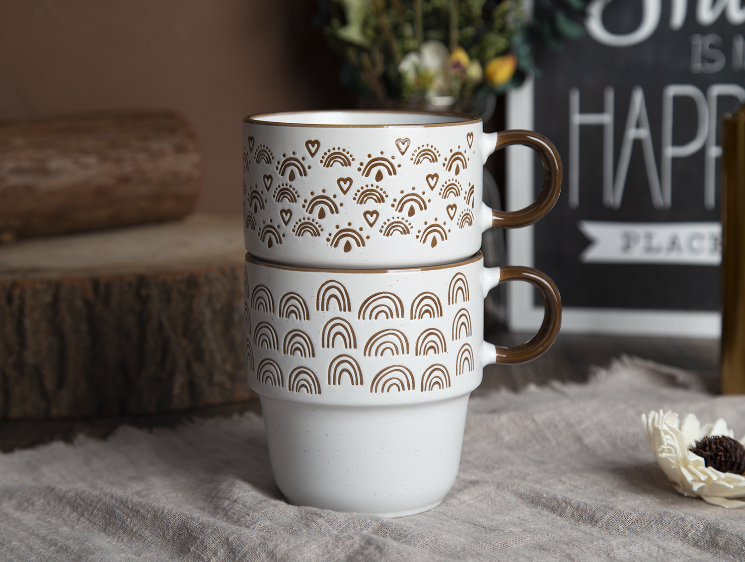 CHANGSHA HAPPY GO Ceramic Mugs with Under-Glaze Screen Printing, Stoneware | happygodinnerware.com