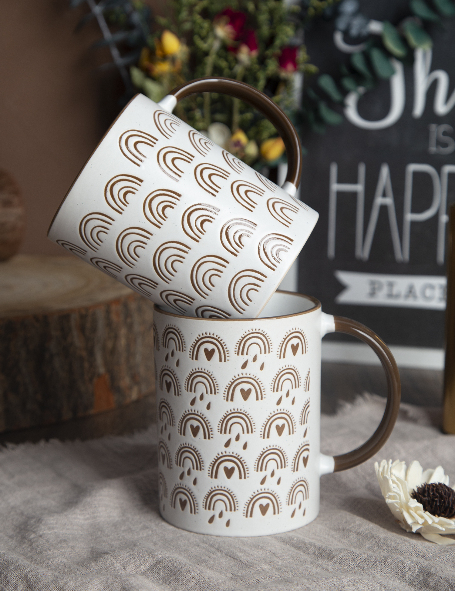 CHANGSHA HAPPY GO Ceramic Mugs with Under-Glaze Screen Printing, Stoneware | happygodinnerware.com