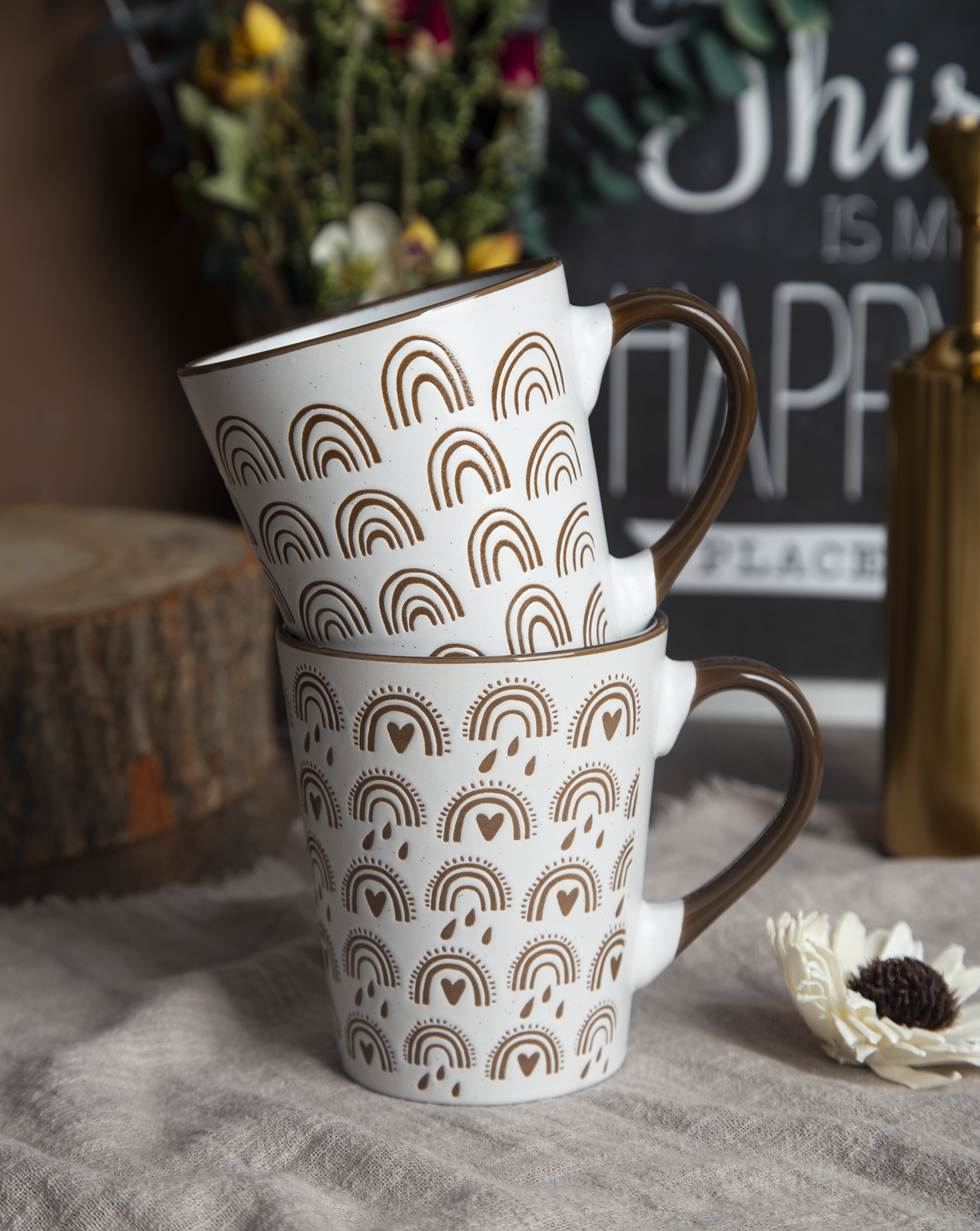 CHANGSHA HAPPY GO Ceramic Mugs with Under-Glaze Screen Printing, Stoneware | happygodinnerware.com