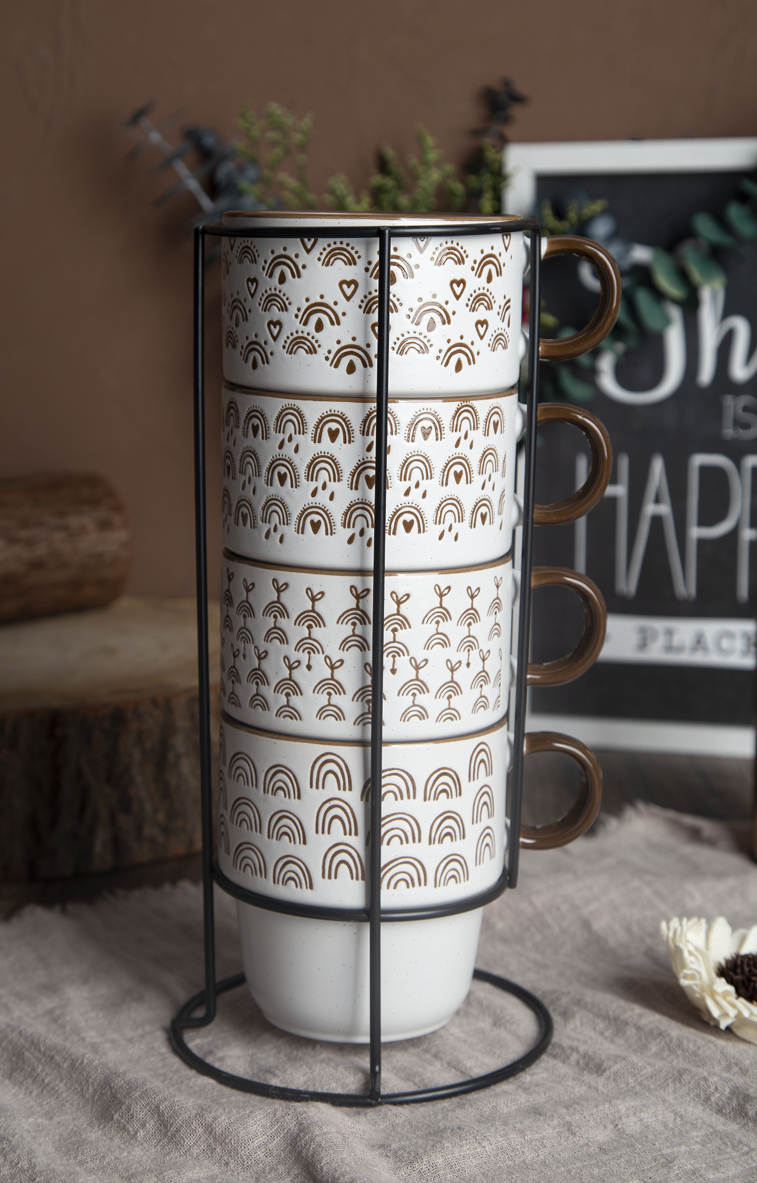 CHANGSHA HAPPY GO Ceramic Mugs with Under-Glaze Screen Printing, Stoneware | happygodinnerware.com