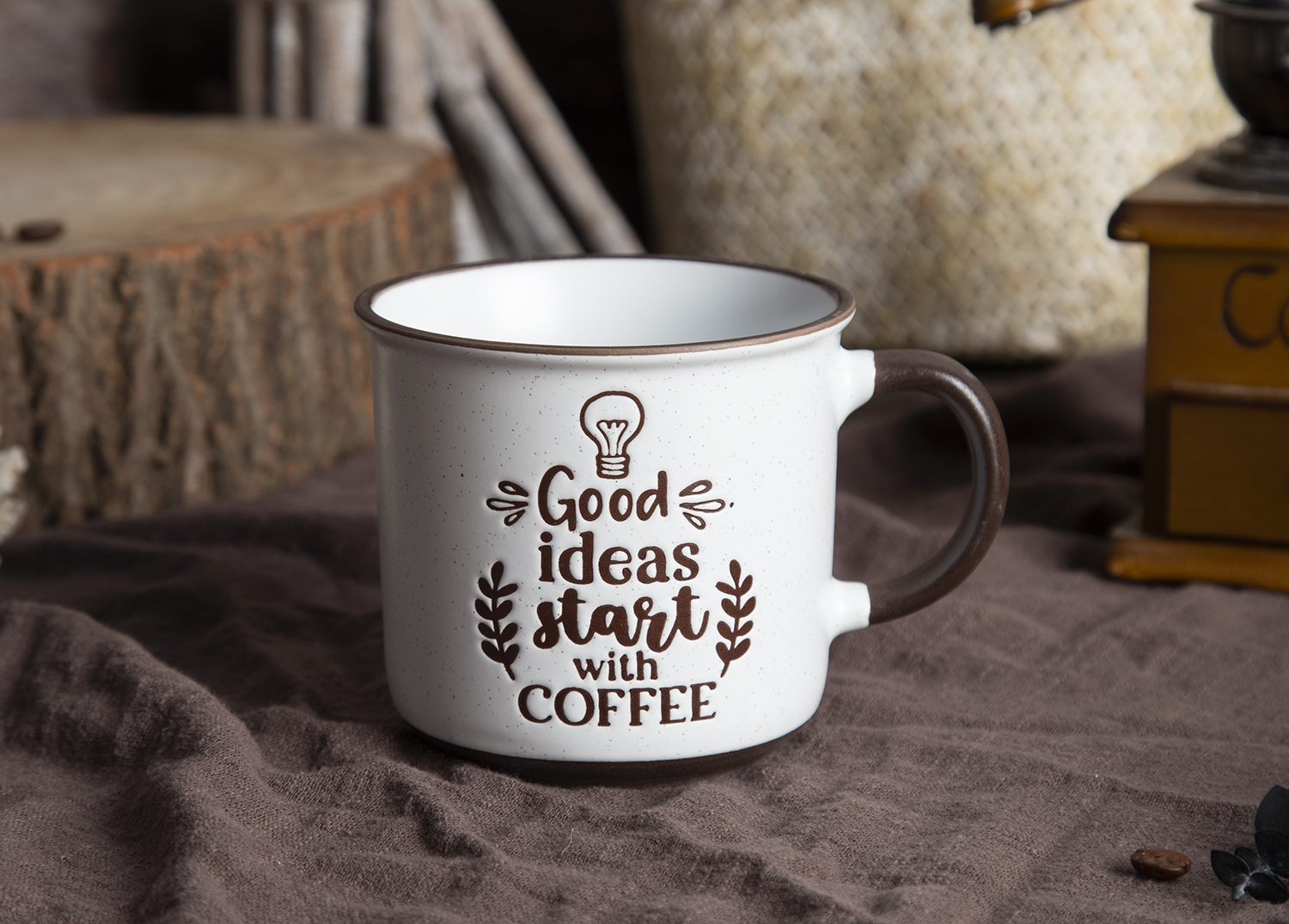 CHANGSHA HAPPY GO Ceramic Mugs with Under-glaze Screen Printing and Glazed Handles, Stoneware | happygodinnerware.com