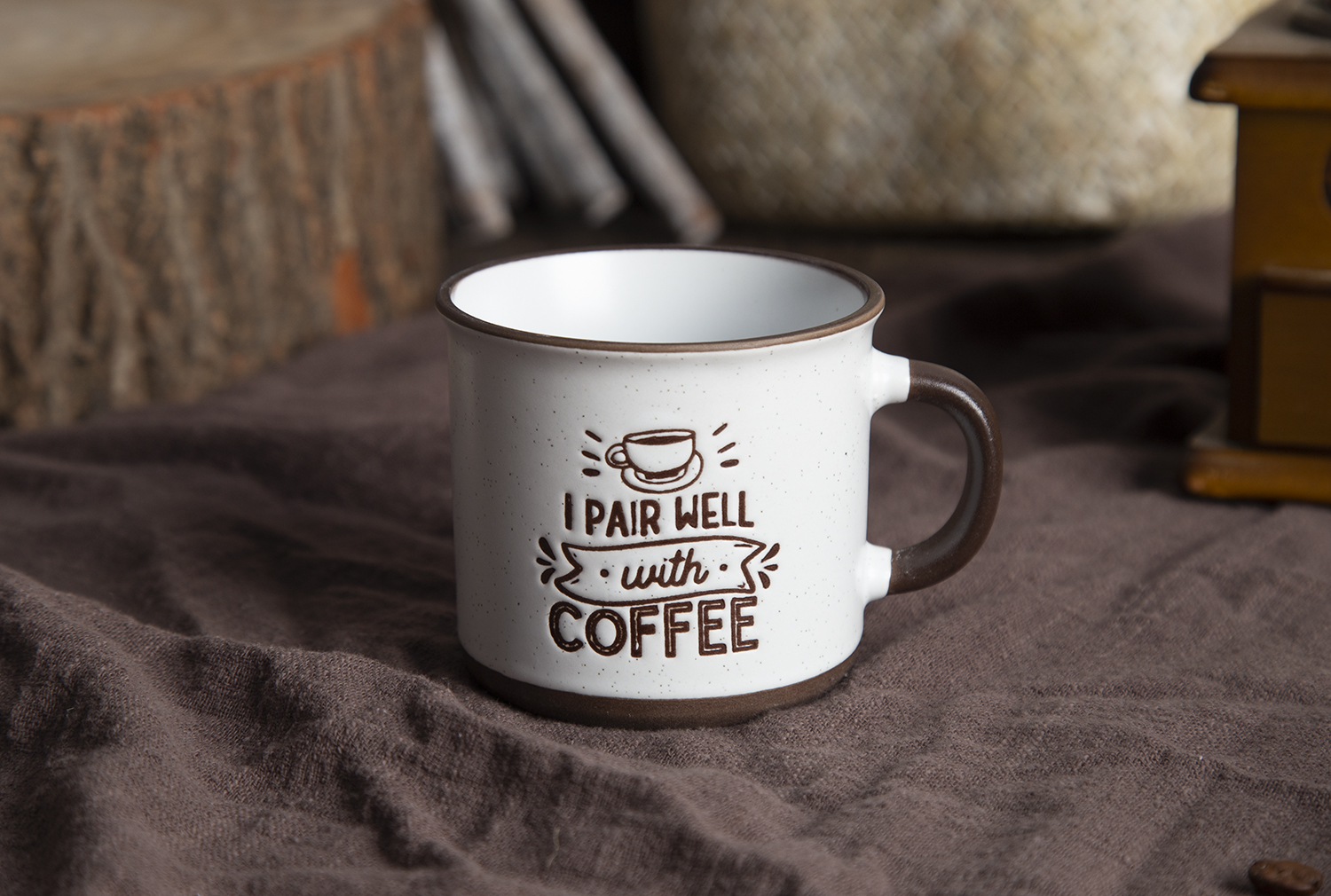CHANGSHA HAPPY GO Ceramic Mugs with Under-glaze Screen Printing and Glazed Handles, Stoneware | happygodinnerware.com
