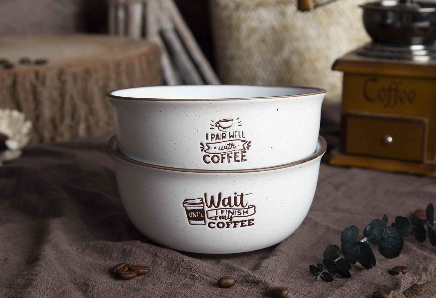 CHANGSHA HAPPY GO Ceramic Mugs with Under-glaze Screen Printing and Glazed Handles, Stoneware | happygodinnerware.com