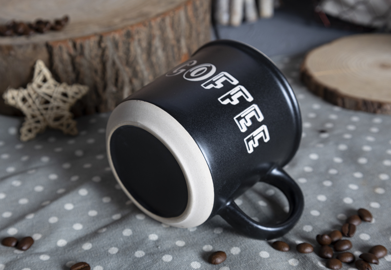 ​CHANGSHA HAPPY GO  Retro Style Stoneware Coffee Mugs with Bold Typography and Cafe-Inspired Glazed Finish  |happygodinnerware.com