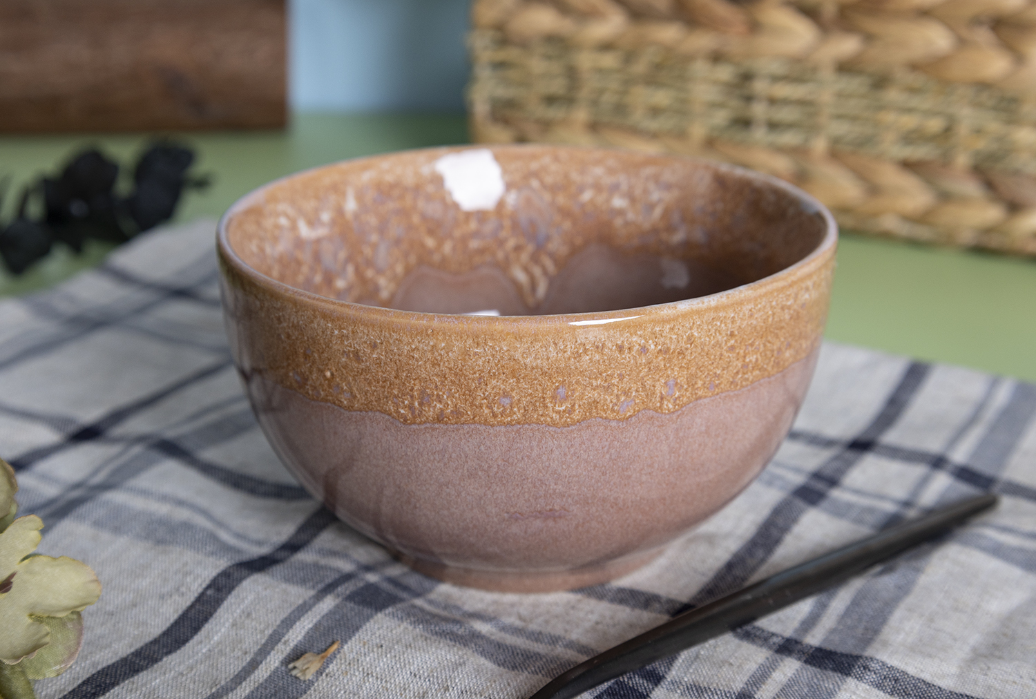 CHANGSHA HAPPY GO  Nature-Inspired Color Block Reactive Glaze Stoneware Dinnerware Set – Earthy Modern Tones Blending Sage |Dopamine Series Ceramics  |happygodinnerware.com