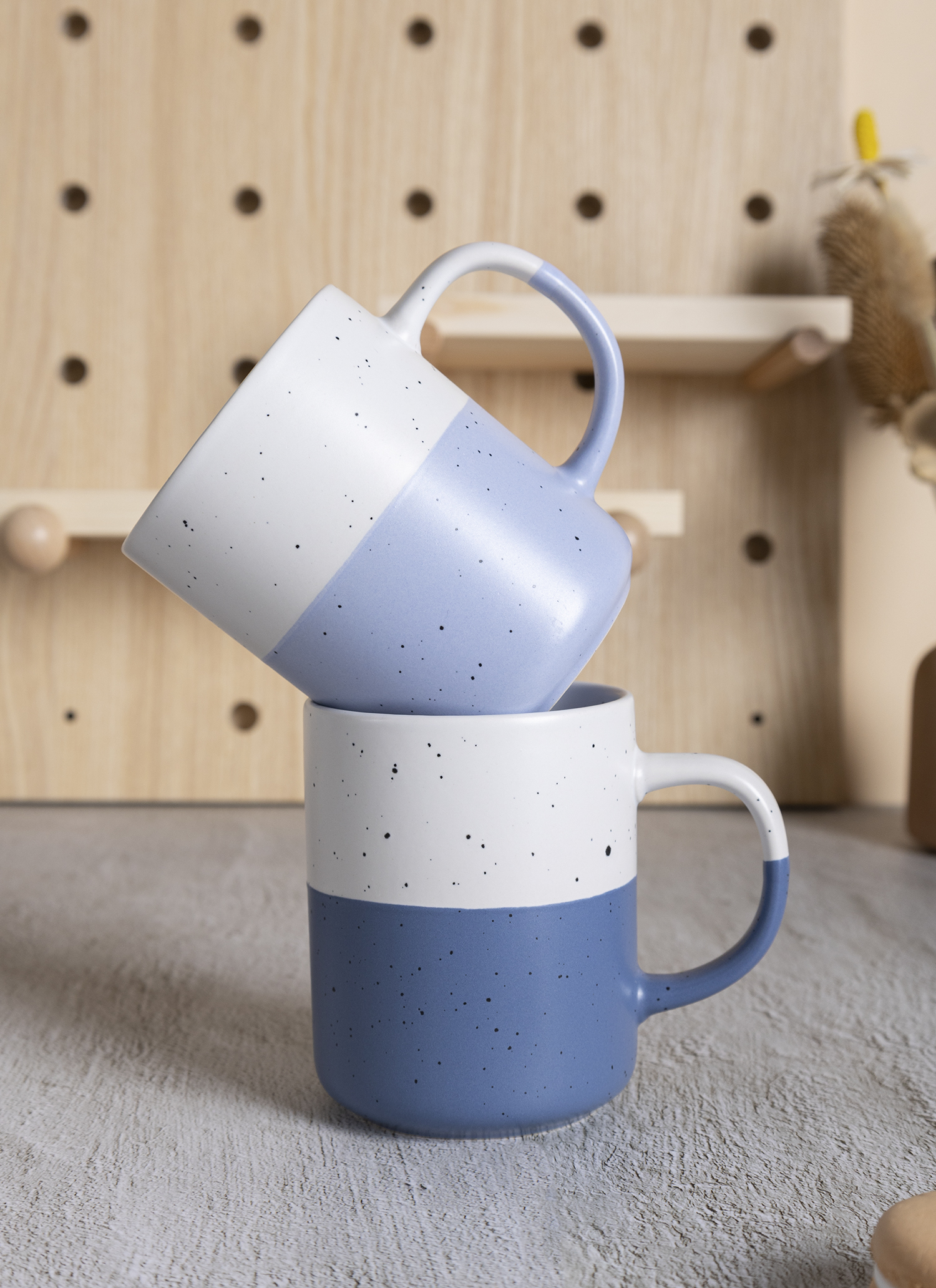 CHANGSHA HAPPY GO Minimalist Speckled Colorblock Ceramic Mug and Bowl Set – Nordic Style Coffee Cups with Gift Packaging|happygodinnerware.com