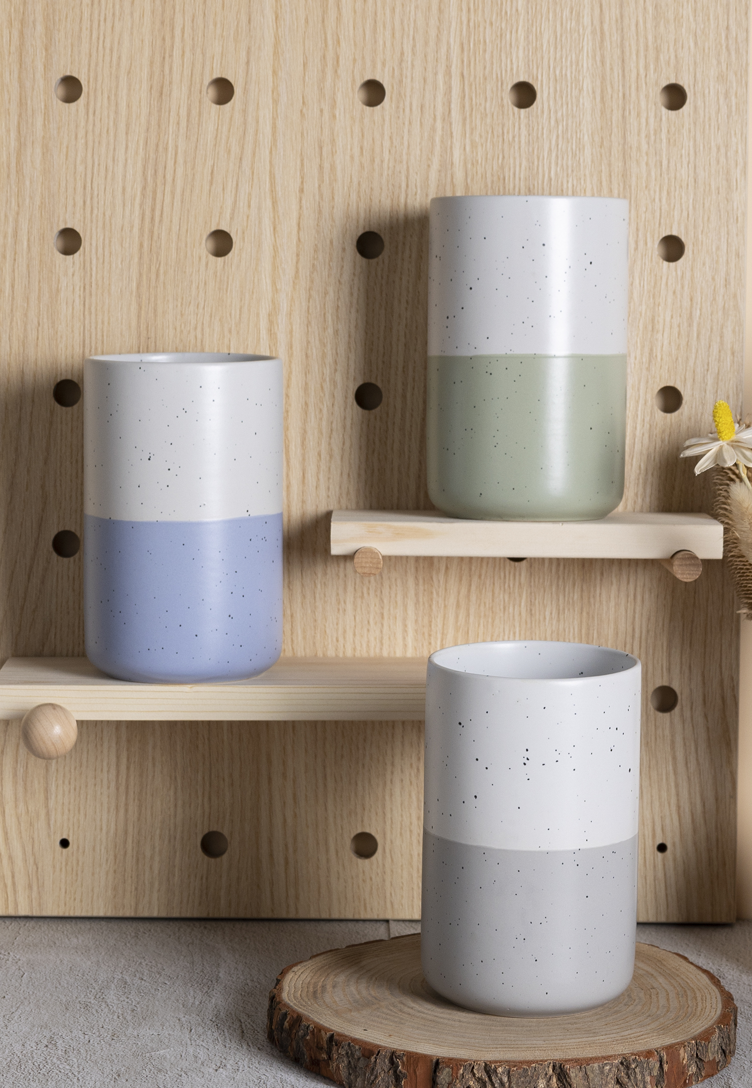 CHANGSHA HAPPY GO Minimalist Speckled Colorblock Ceramic Mug and Bowl Set – Nordic Style Coffee Cups with Gift Packaging|happygodinnerware.com