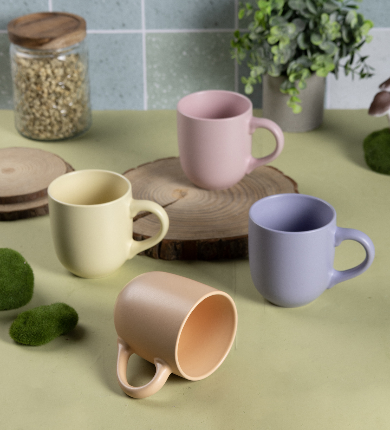 CHANGSHA HAPPY GO Nordic Style Solid Color Ceramic Mug – Matte Finish Coffee Cup in Assorted Pastel Tones|happygodinnerware.com