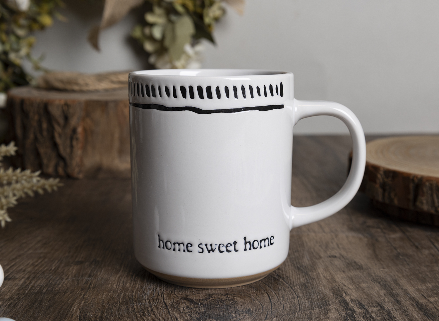 CHANGSHA HAPPY GO Minimalist Quote Ceramic Mug and Bowl Set – Black & White Stoneware with Home-Inspired Sayings and Stackable Design|happygodinnerware.com