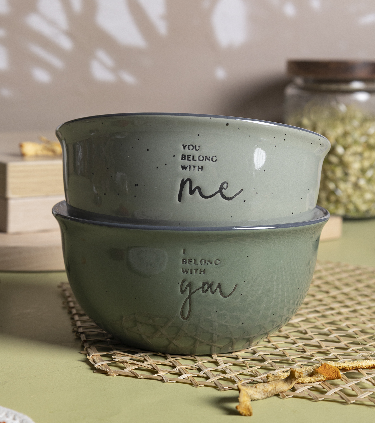CHANGSHA HAPPY GO Inspirational Script Ceramic Mug and Bowl Set – Vintage Rim Coffee Cups with Love & Life Quotes|happygodinnerware.com