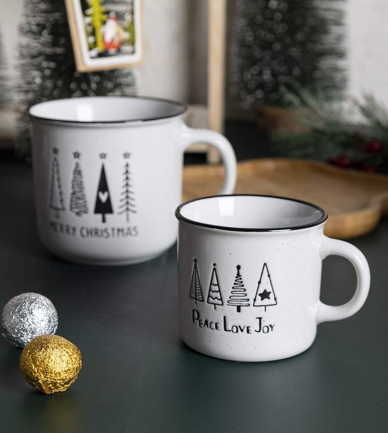 CHANGSHA HAPPY GO Christmas Holiday Ceramic Mug and Bowl Set – Festive Tree & Quote Designs for Winter Gifting|happygodinnerware.com