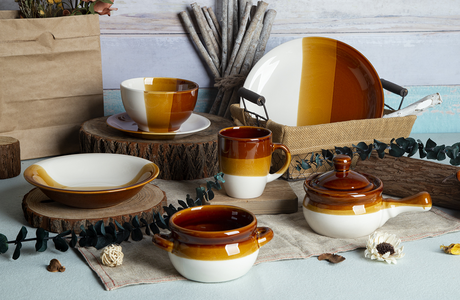 CHANGSHA HAPPY GO Color Glazed Stoneware Dinnerware Set | happygodinnerware.com