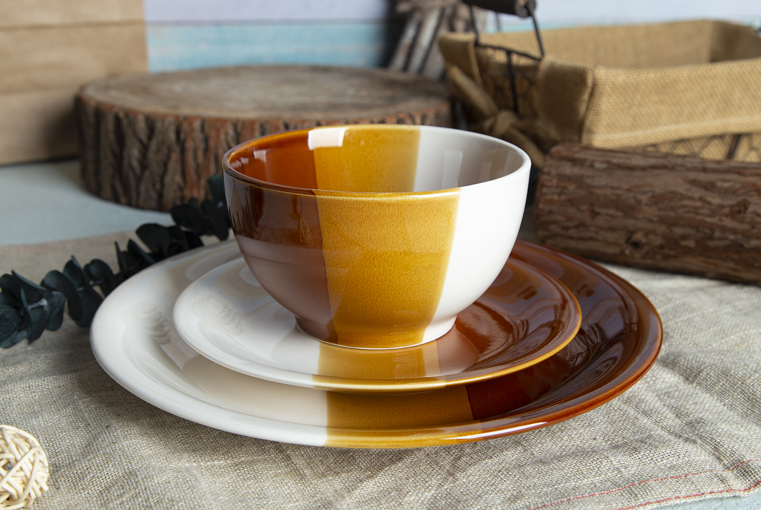 CHANGSHA HAPPY GO Color Glazed Stoneware Dinnerware Set | happygodinnerware.com