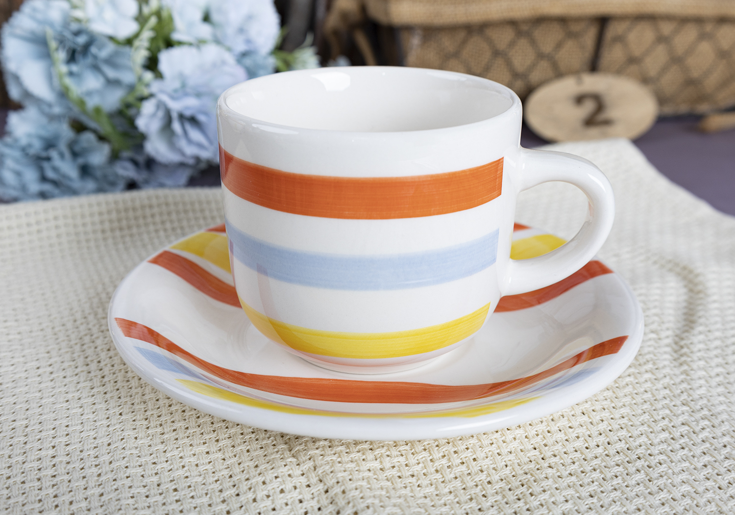CHANGSHA HAPPY GO Bright Color Block Handpainted Fine Earthenware Dinnerware Set with High Contrast and Rustic Finish  |happygodinnerware.com