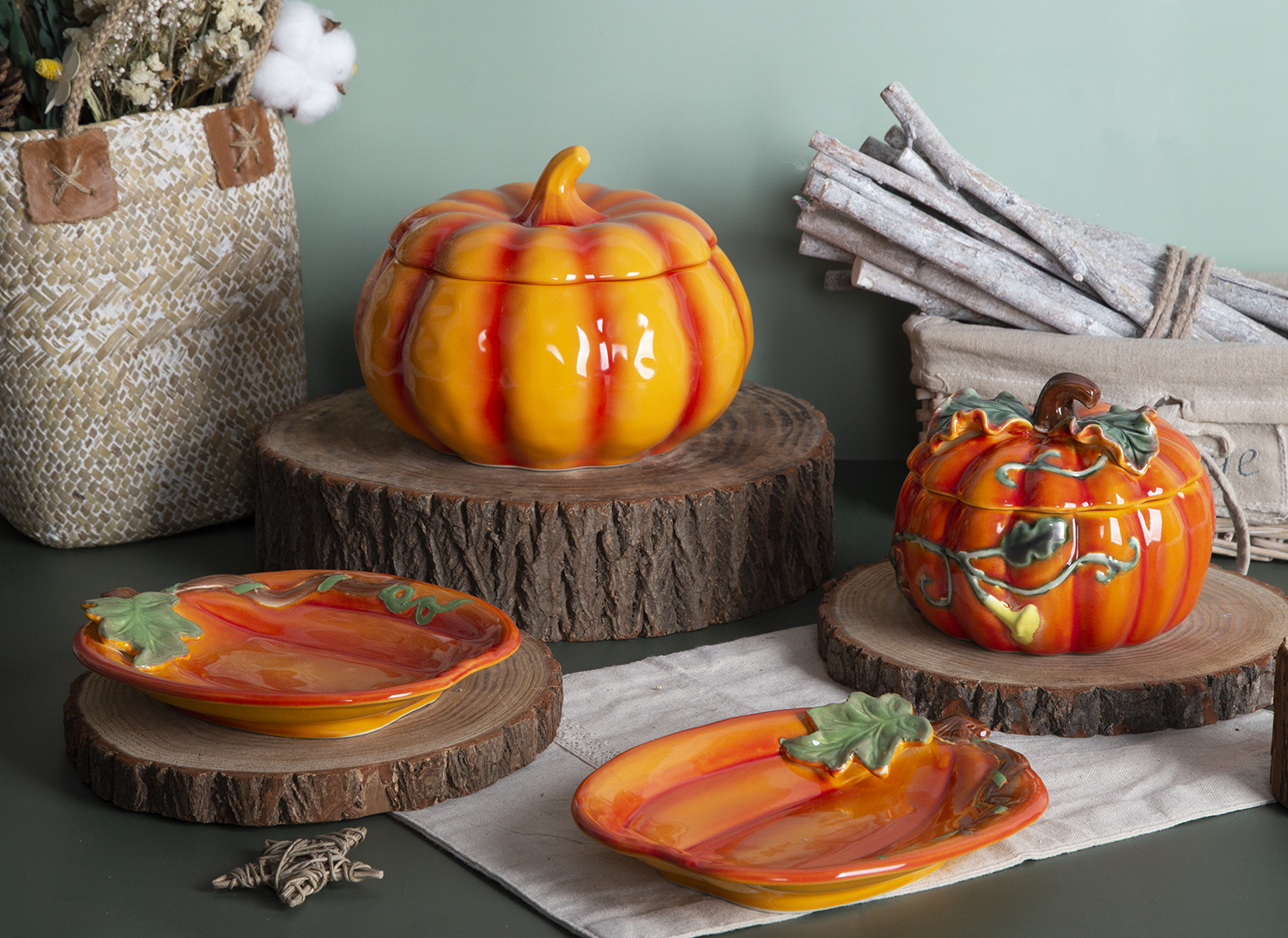 CHANGSHA HAPPY GO Stoneware Pumpkin Design Tableware | happygodinnerware.com