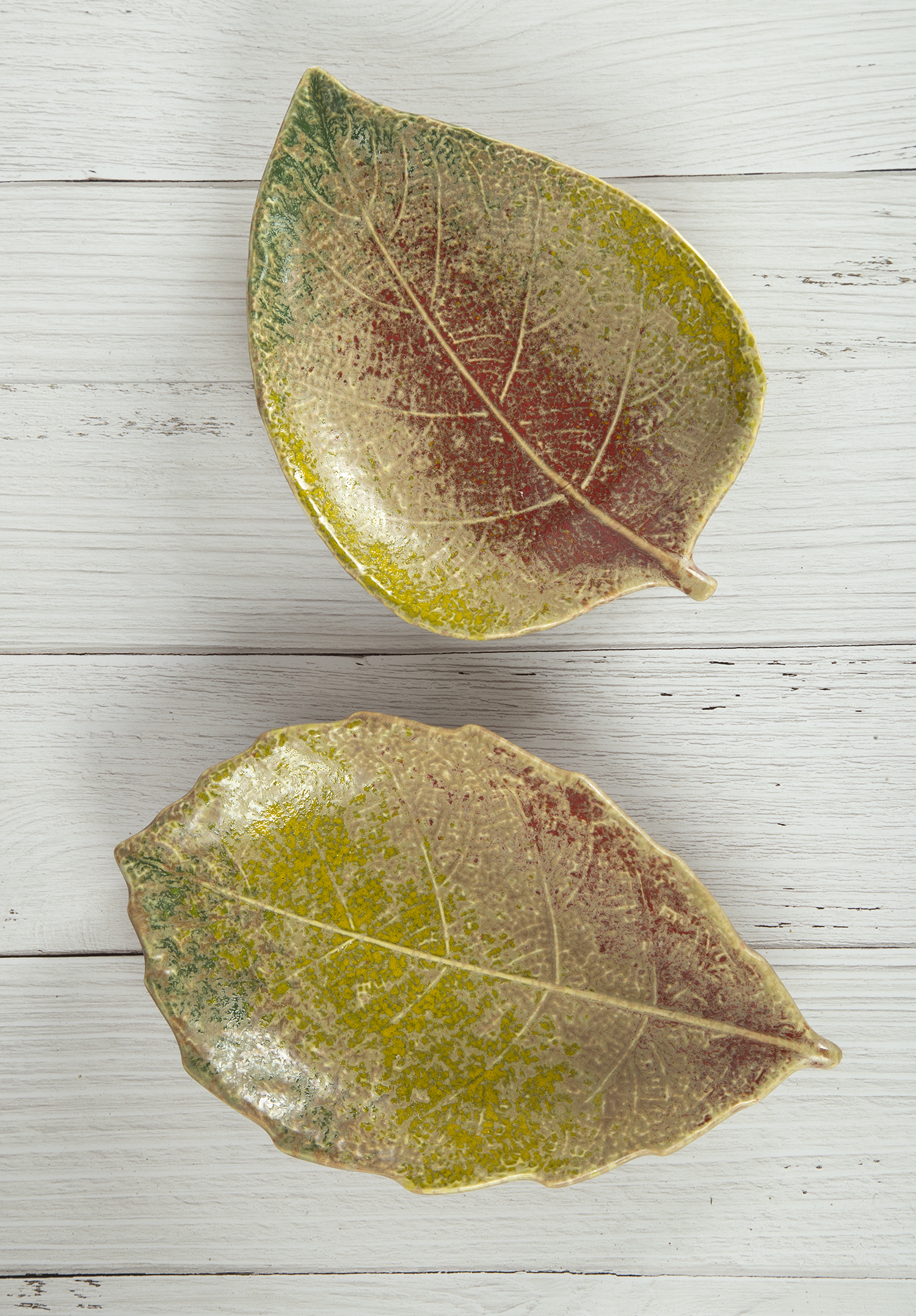 CHANGSHA HAPPY GO Stoneware Leaf Design Platters | happygodinnerware.com