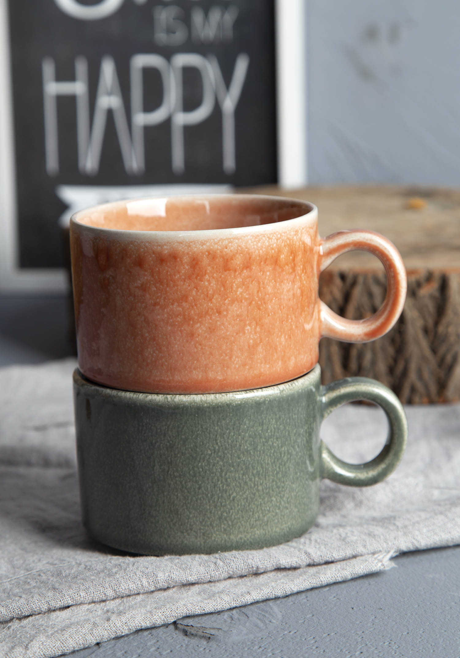 CHANGSHA HAPPY GO Color Therapy – Bright Reactive Glaze Mug & Bowl Set | Dopamine Series Ceramics | happygodinnerware.com