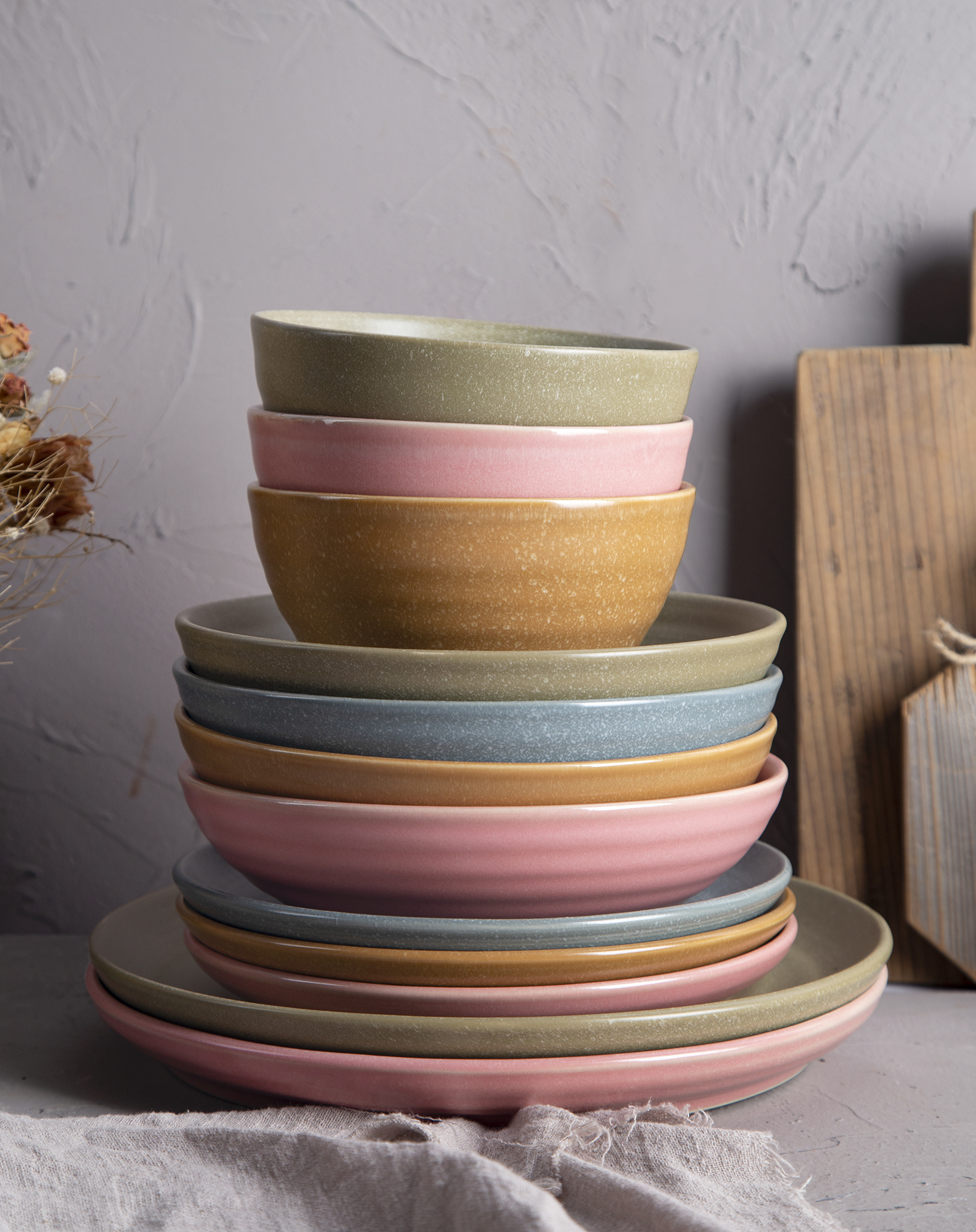 CHANGSHA HAPPY GO Soft-Tone Reactive Glaze Nordic Dinner Set | happygodinnerware.com