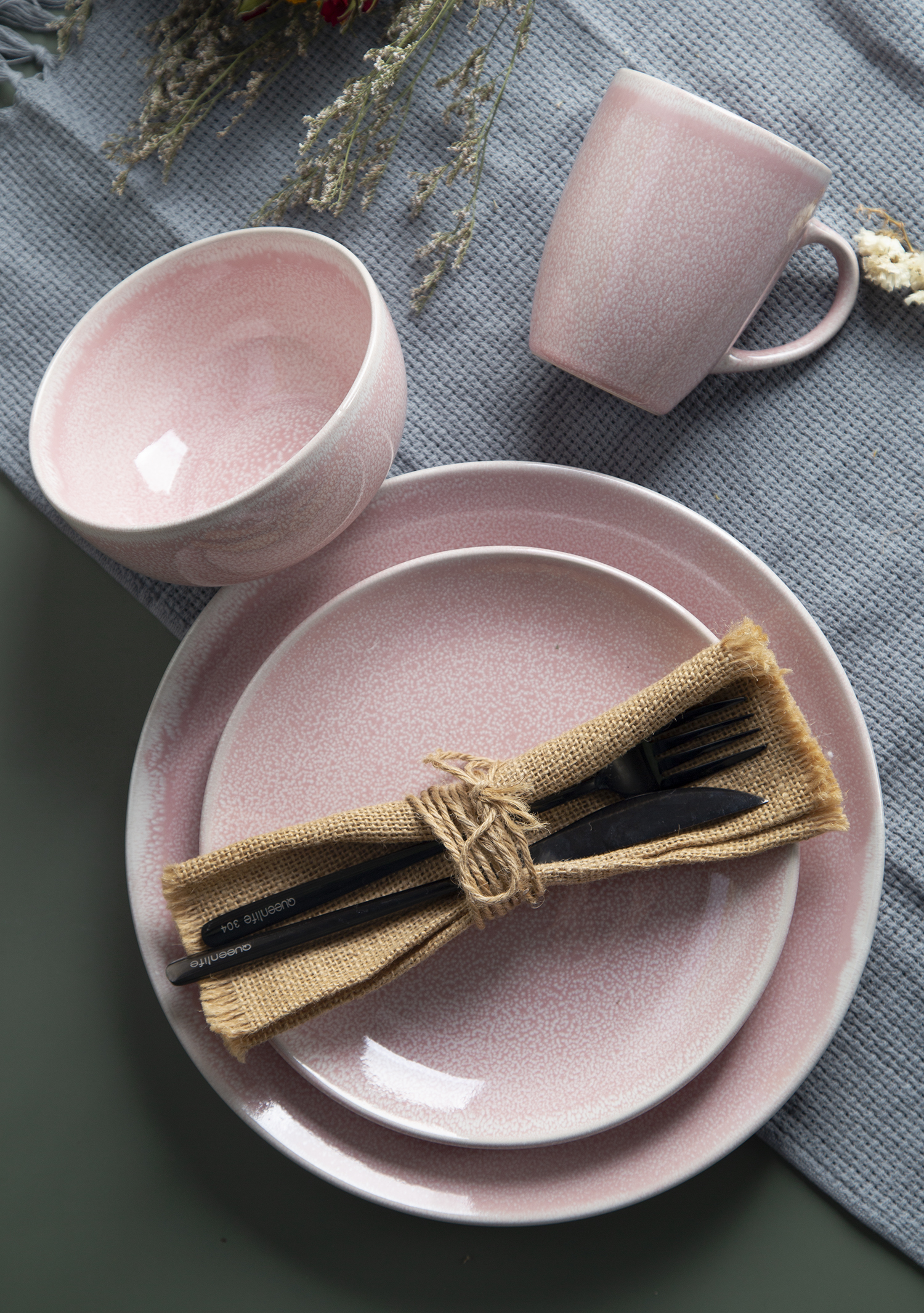 CHANGSHA HAPPY GO Color Gradient Reactive Glaze Stoneware Dinnerware Set |Dopamine Series Ceramics|happygodinnerware.com