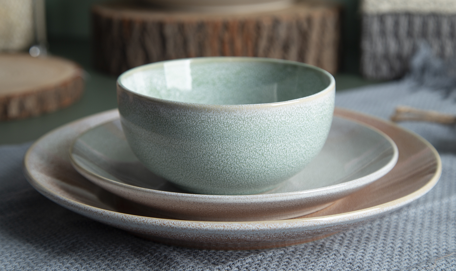 CHANGSHA HAPPY GO Color Gradient Reactive Glaze Stoneware Dinnerware Set |Dopamine Series Ceramics|happygodinnerware.com