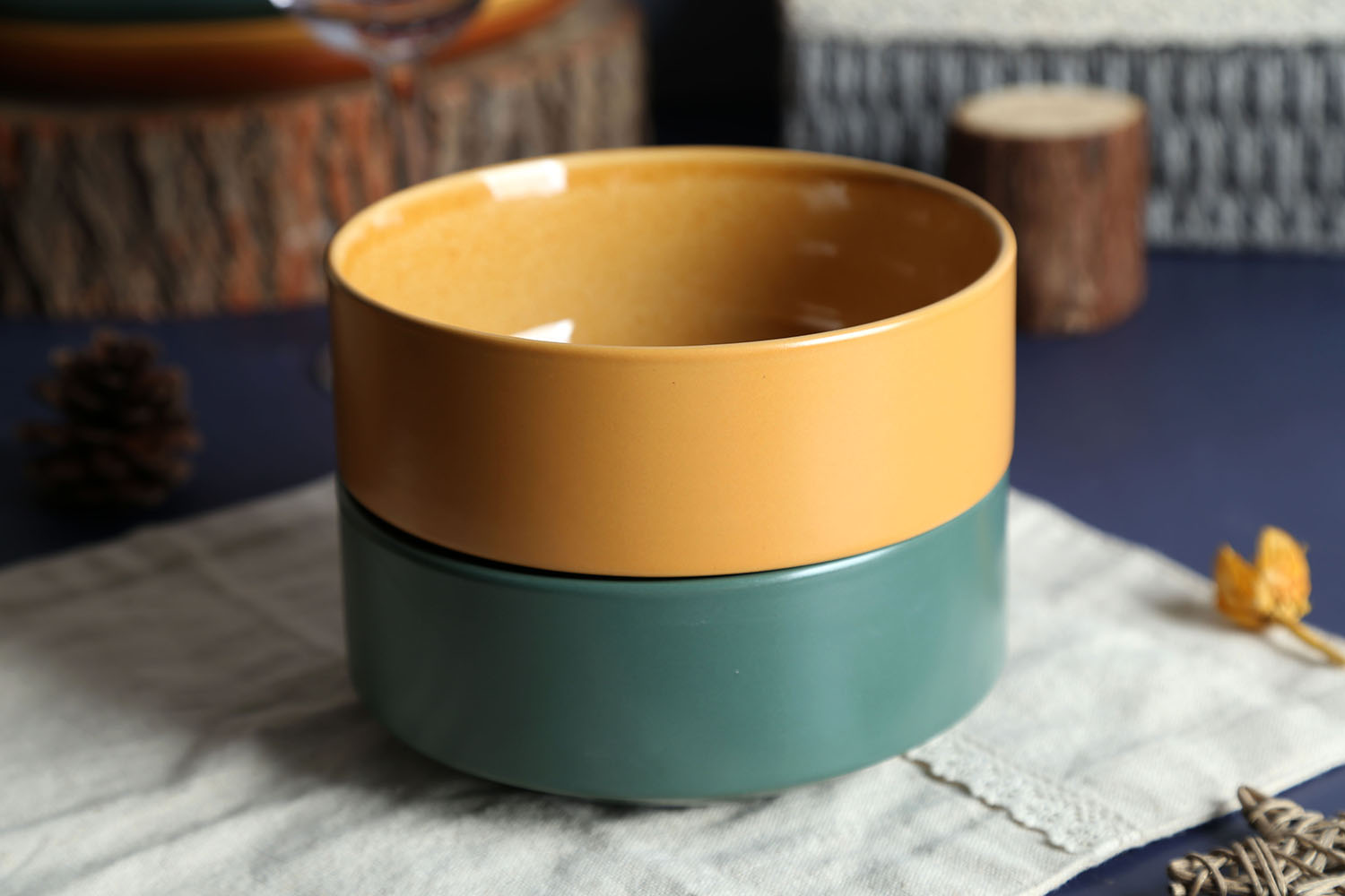 CHANGSHA HAPPY GO Warm Tone Matte Reactive Glaze Stoneware Dinnerware Set |Dopamine Series Ceramics|happygodinnerware.com