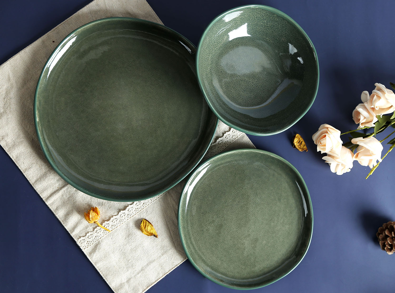 CHANGSHA HAPPY GO Warm Tone Matte Reactive Glaze Stoneware Dinnerware Set |Dopamine Series Ceramics|happygodinnerware.com