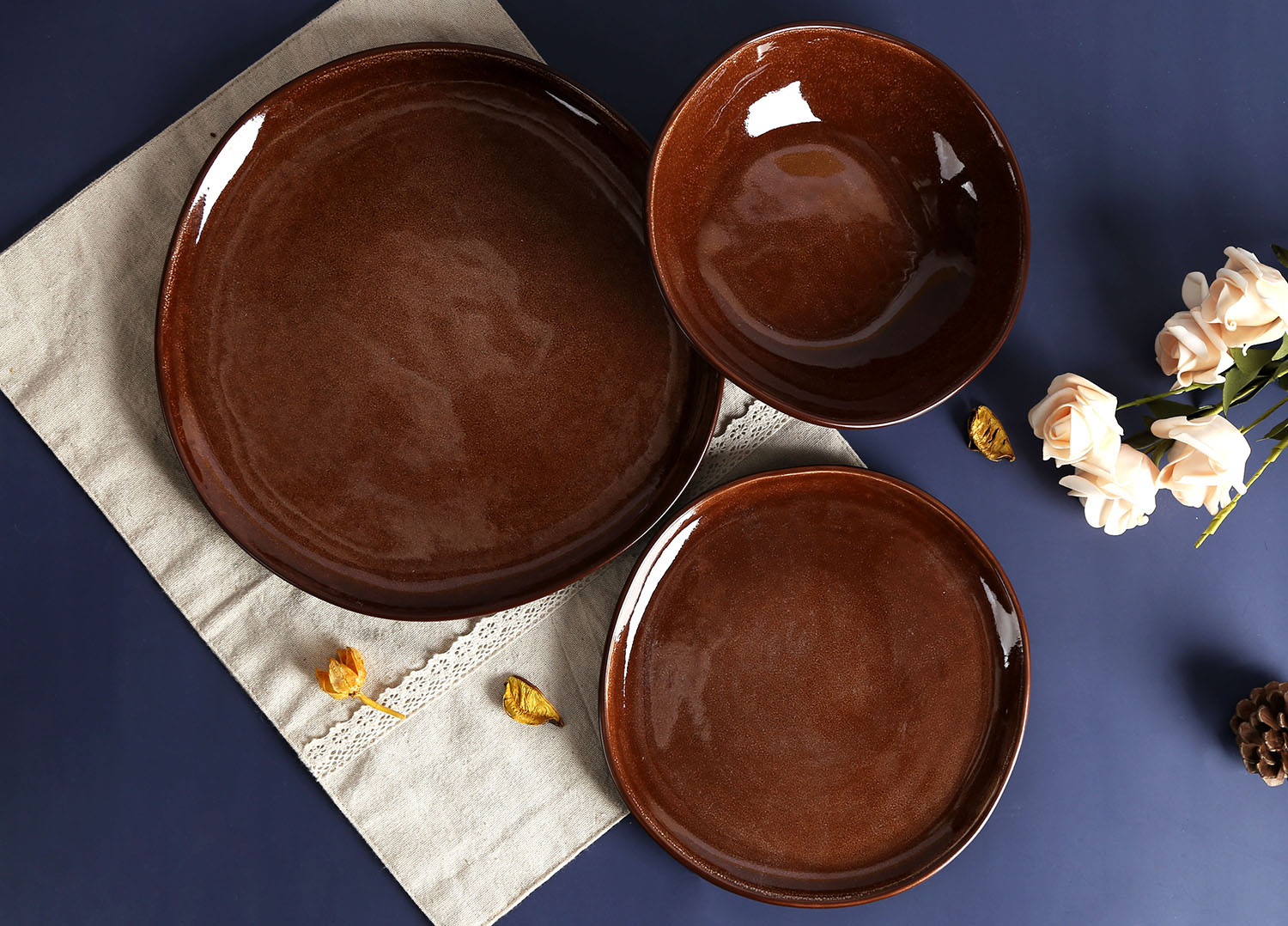 CHANGSHA HAPPY GO Warm Tone Matte Reactive Glaze Stoneware Dinnerware Set |Dopamine Series Ceramics|happygodinnerware.com